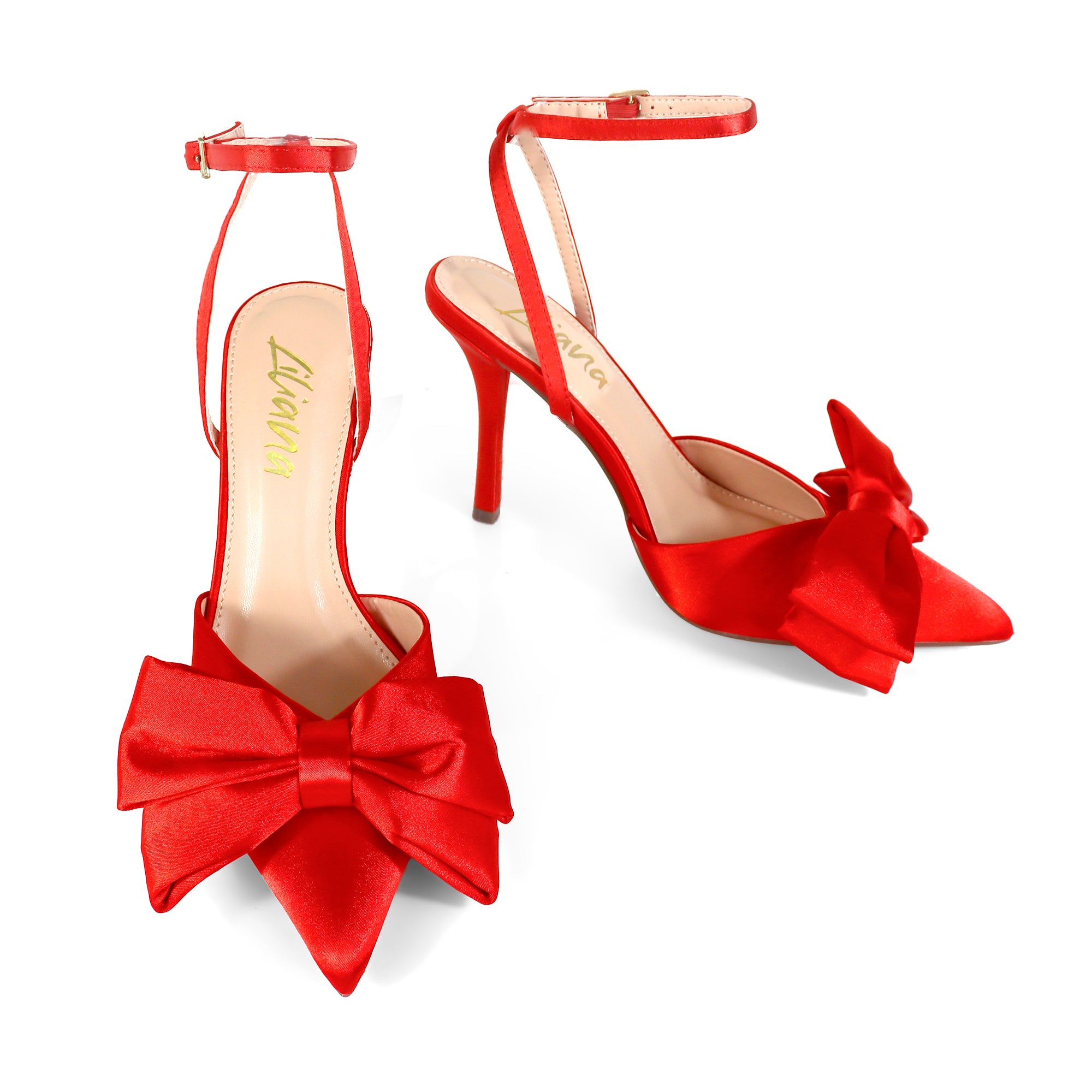 BAROX-1 LOVEKNOT SANDAL W/ HEEL RED