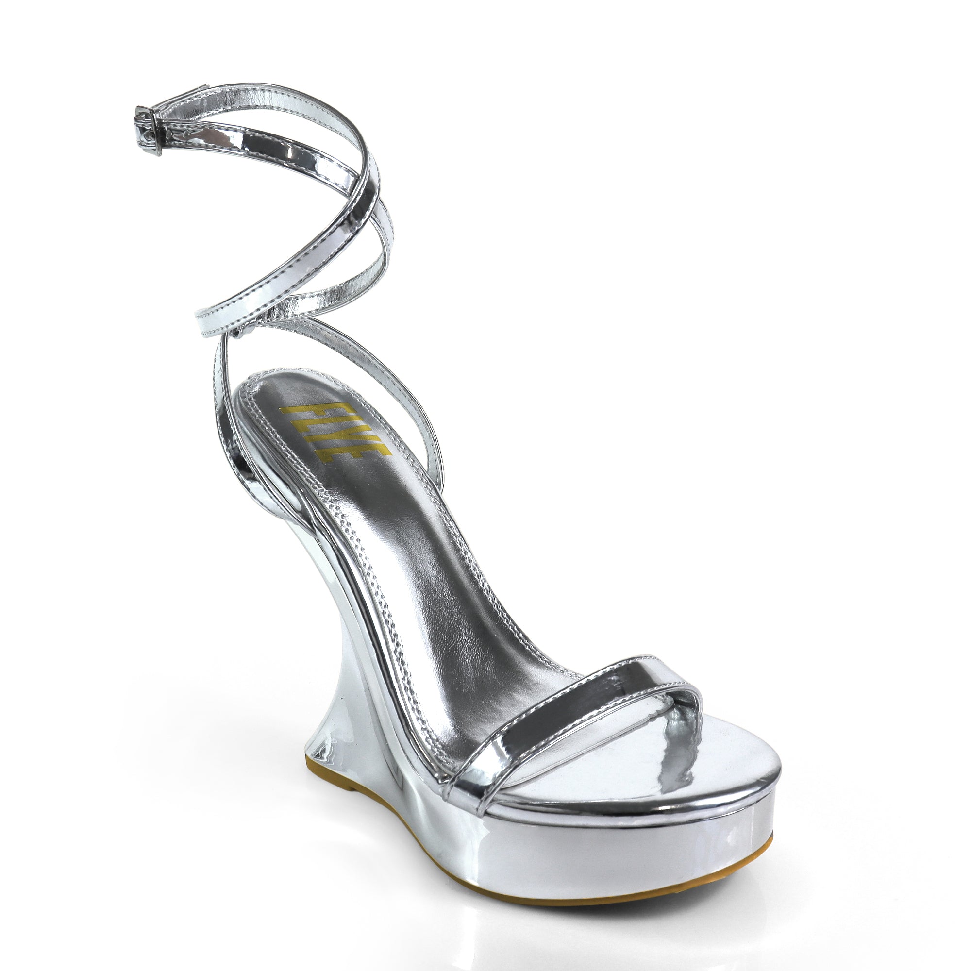 BASSO-1 ANKL STRAP W/ WEDGE SILVER