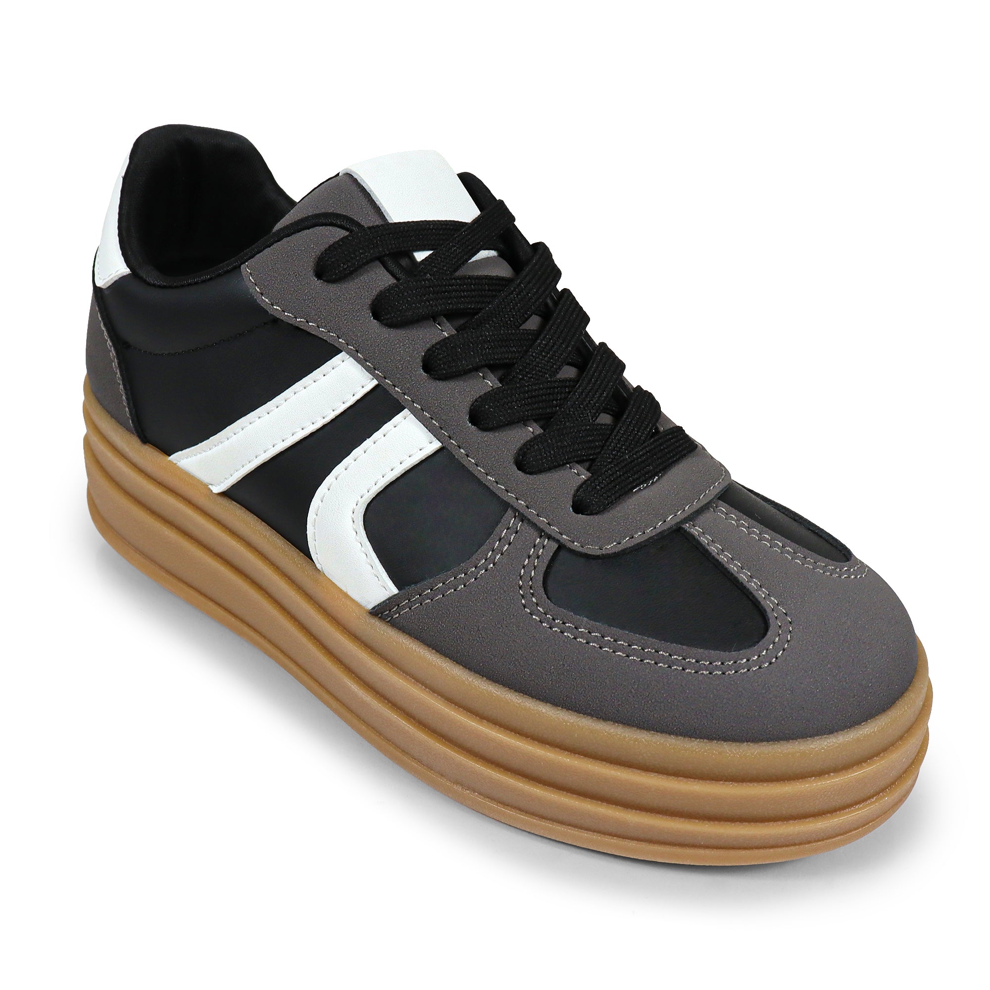 BATA-1- THINK GUM SOLE TRAINERS SNEAKER BLACK