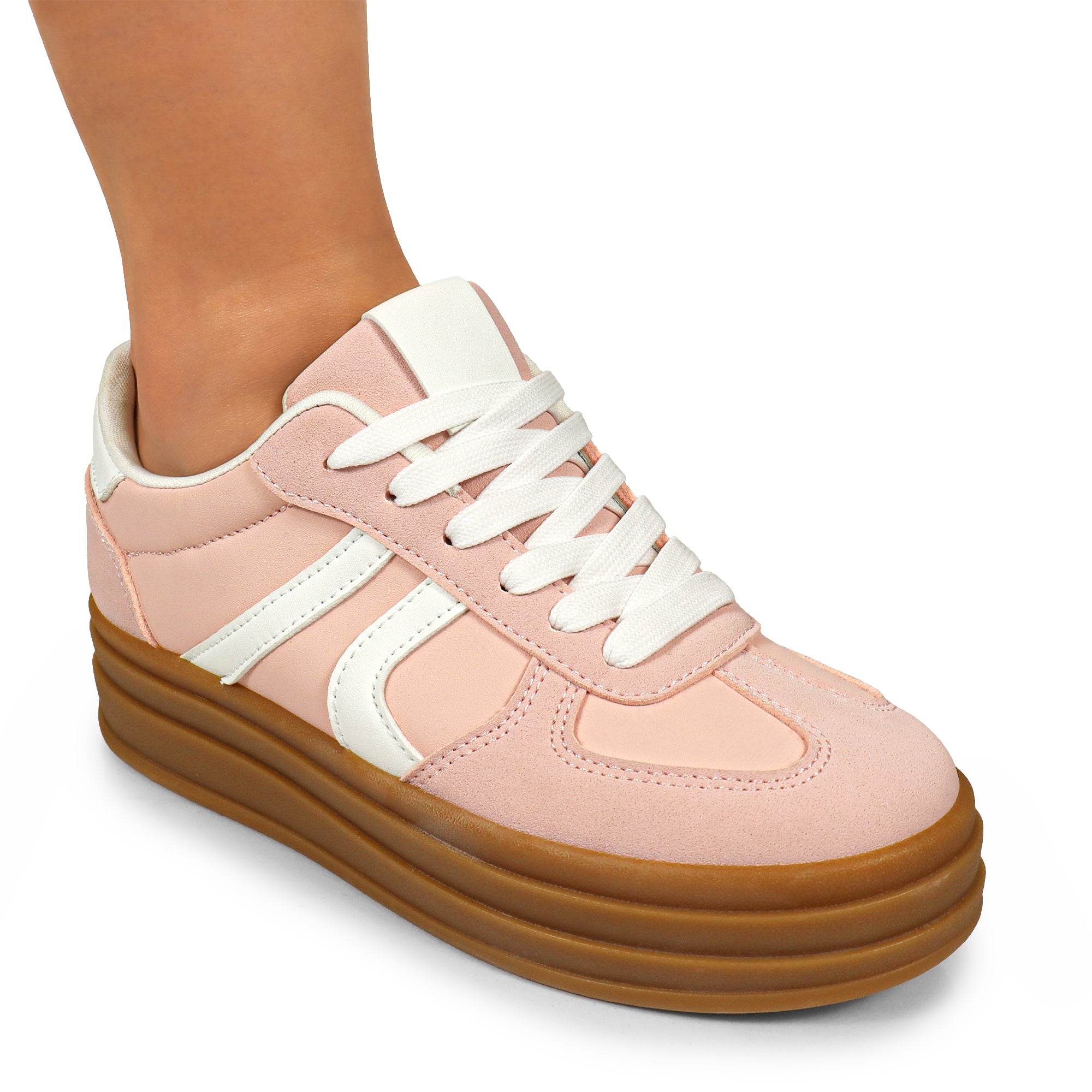 BATA-1- THINK GUM SOLE TRAINERS SNEAKER BLUSH