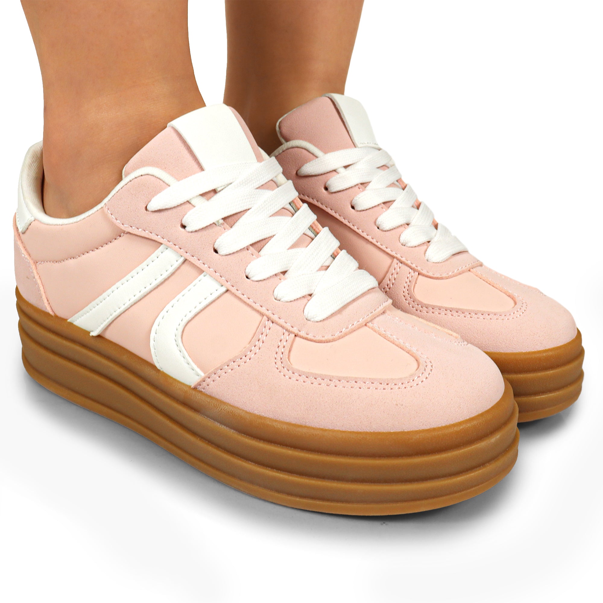 BATA-1- THINK GUM SOLE TRAINERS SNEAKER BLUSH