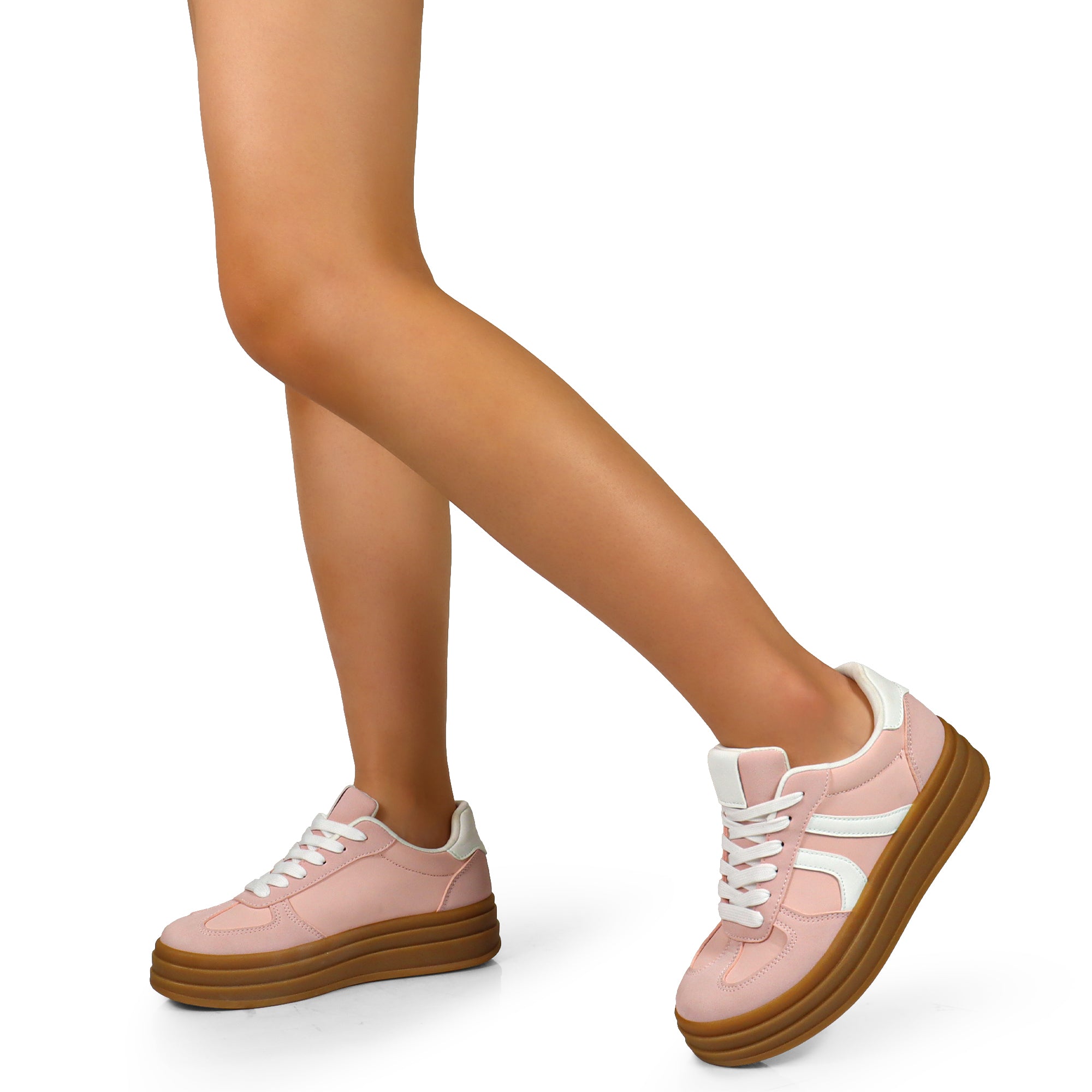 BATA-1- THINK GUM SOLE TRAINERS SNEAKER BLUSH