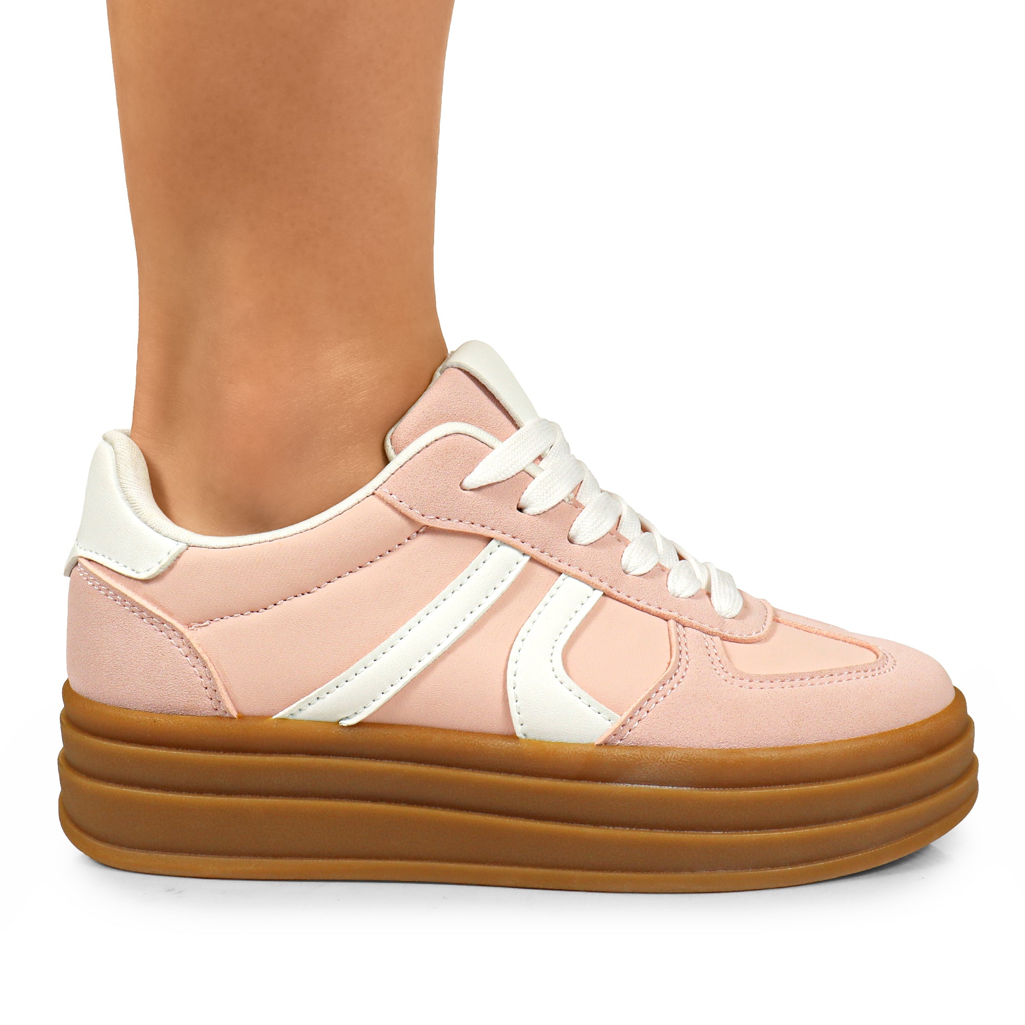 BATA-1- THINK GUM SOLE TRAINERS SNEAKER BLUSH