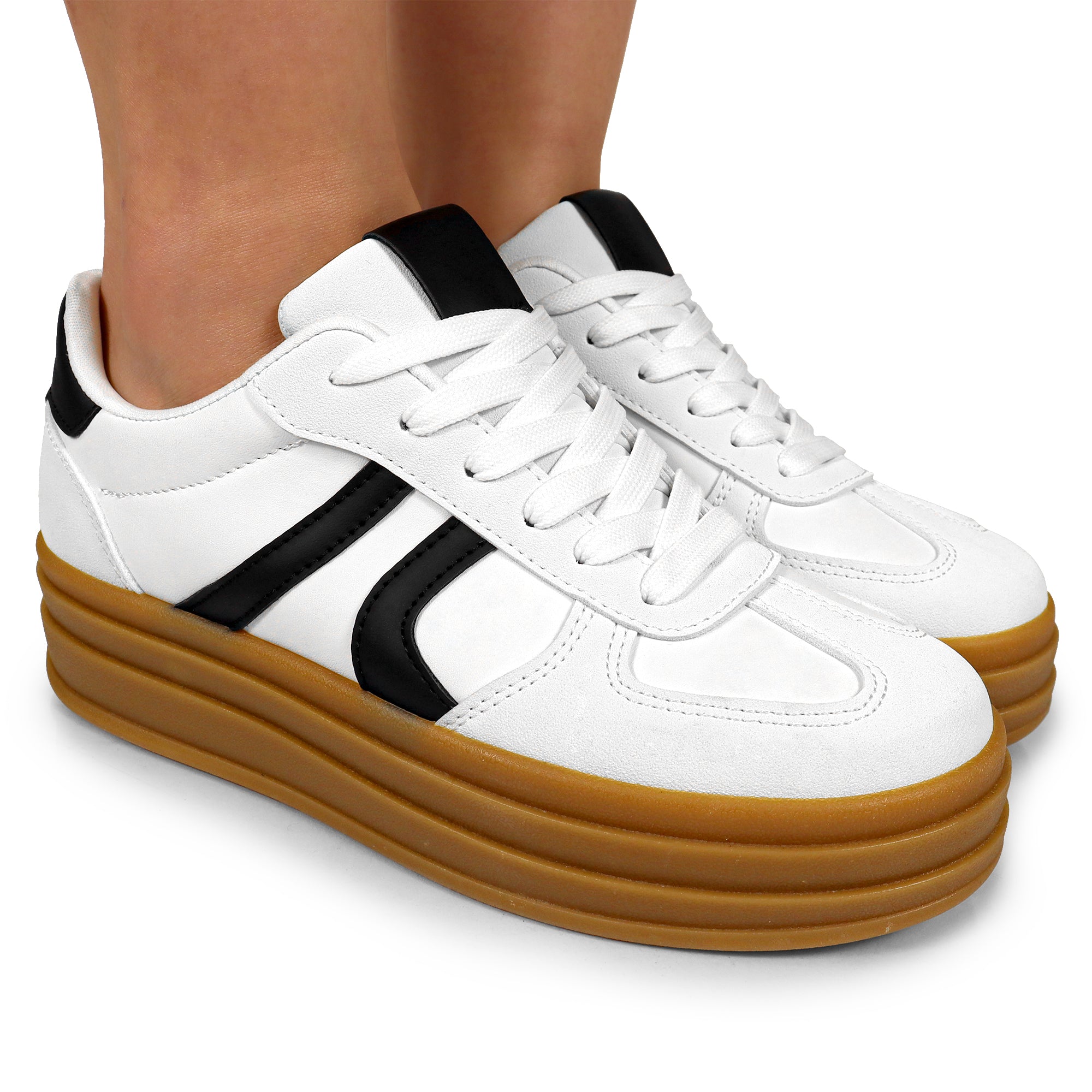 BATA-1- THINK GUM SOLE TRAINERS SNEAKER WHITE