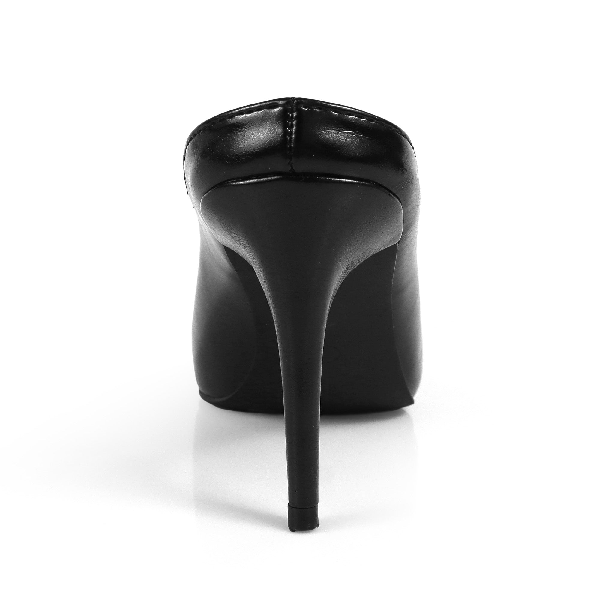 BERED-1 POINTED TOE MULE W/ HEEL BLACK