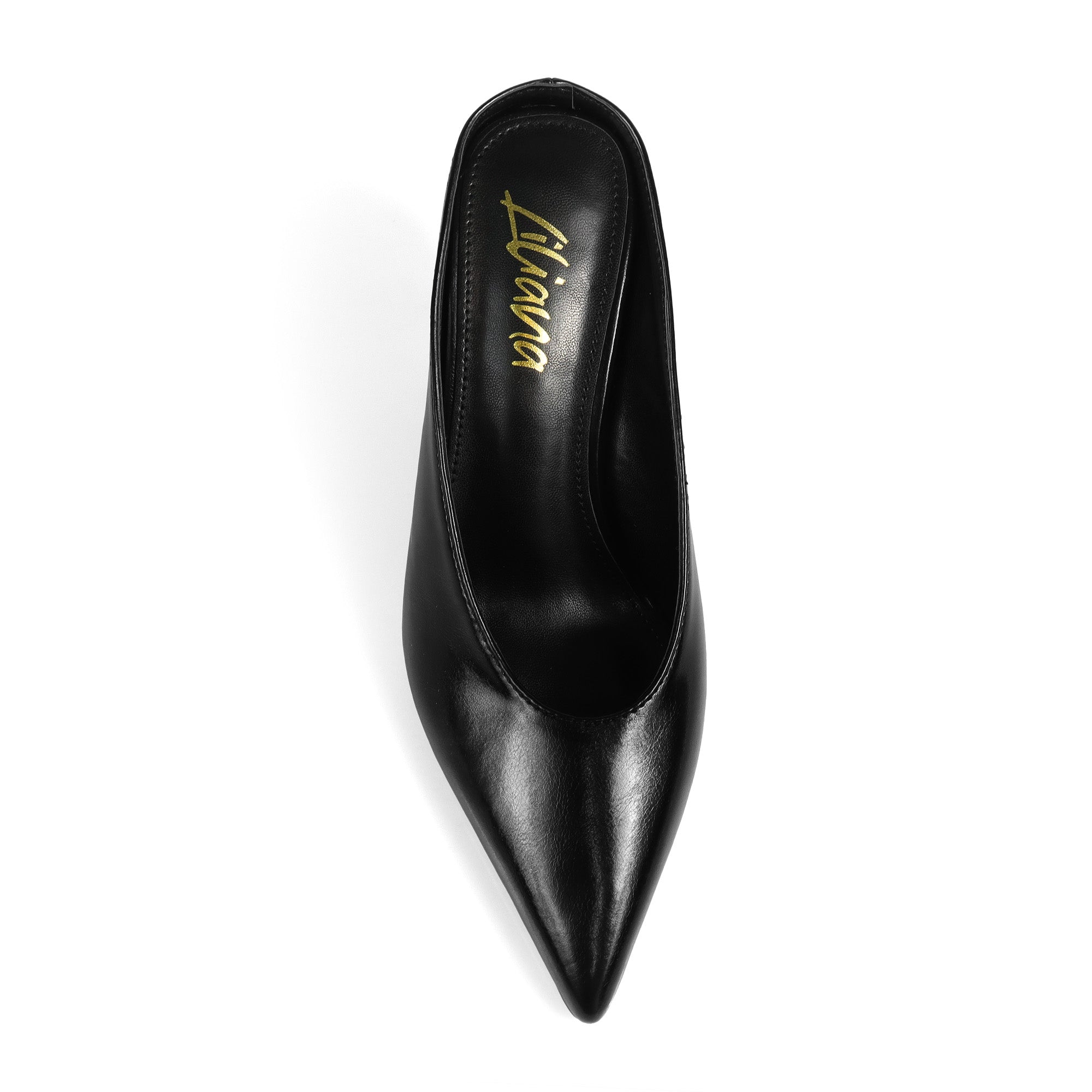 BERED-1 POINTED TOE MULE W/ HEEL BLACK