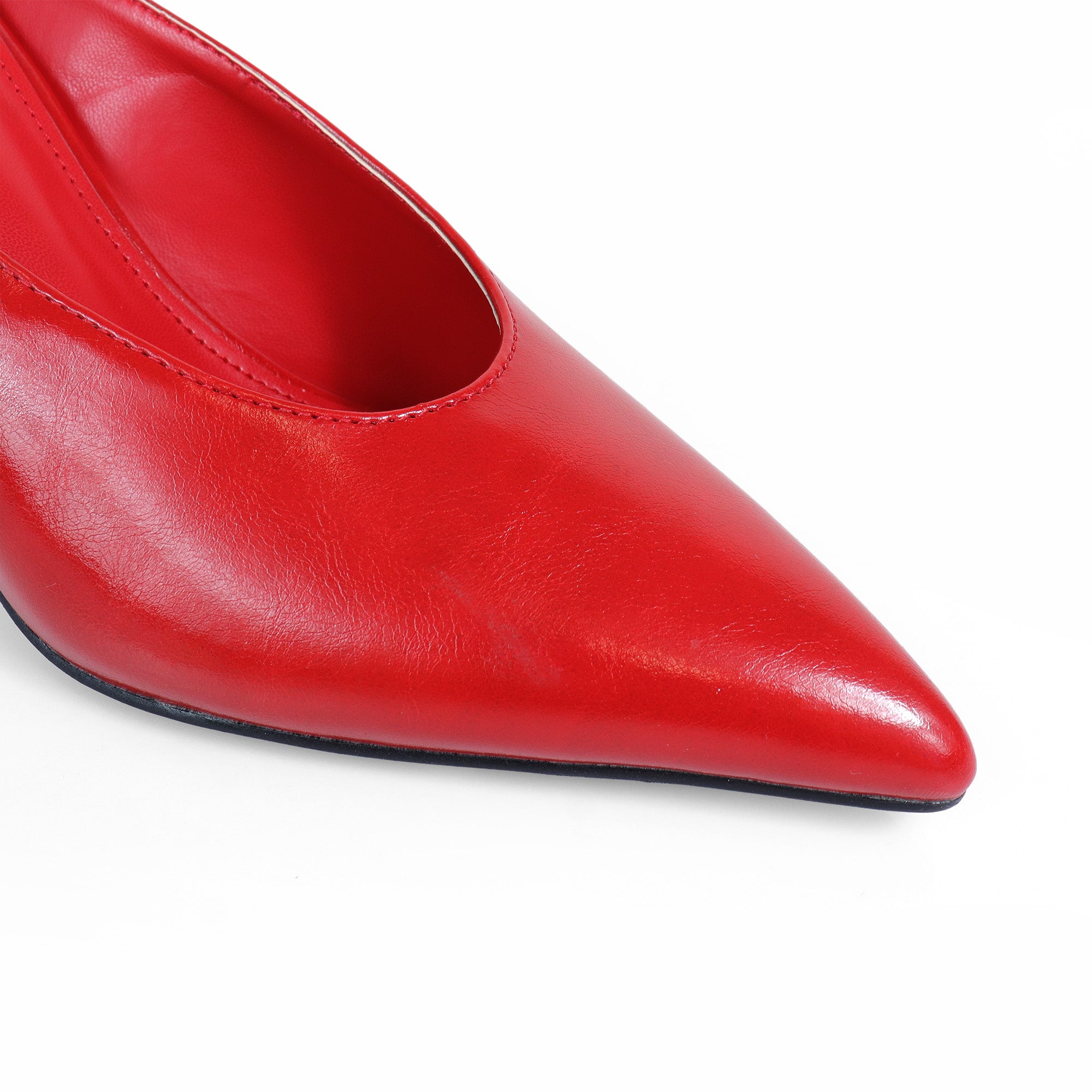 BERED-1 POINTED TOE MULE W/ HEEL RED