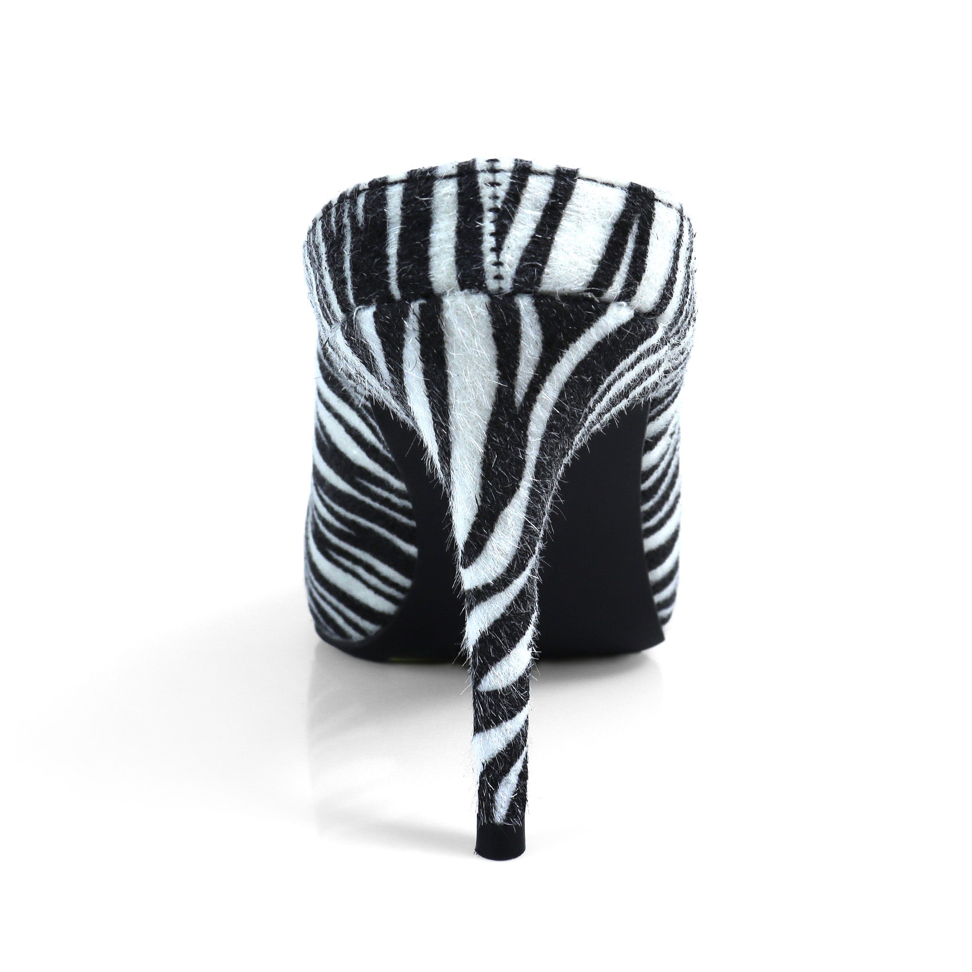 BERED-1 POINTED TOE MULE W/ HEEL ZEBRA