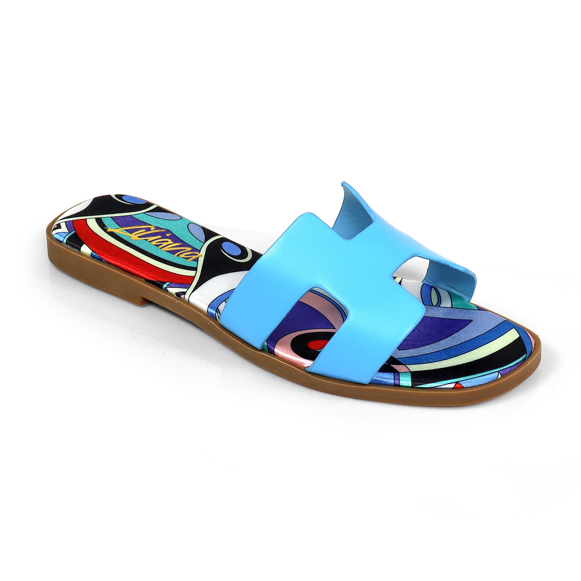 BESTIA-1D INSOLE PRINTING SANDAL BLUE
