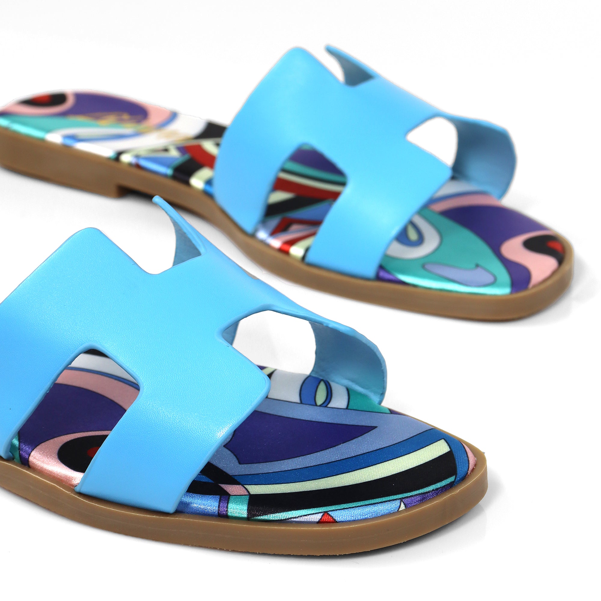 BESTIA-1D INSOLE PRINTING SANDAL BLUE