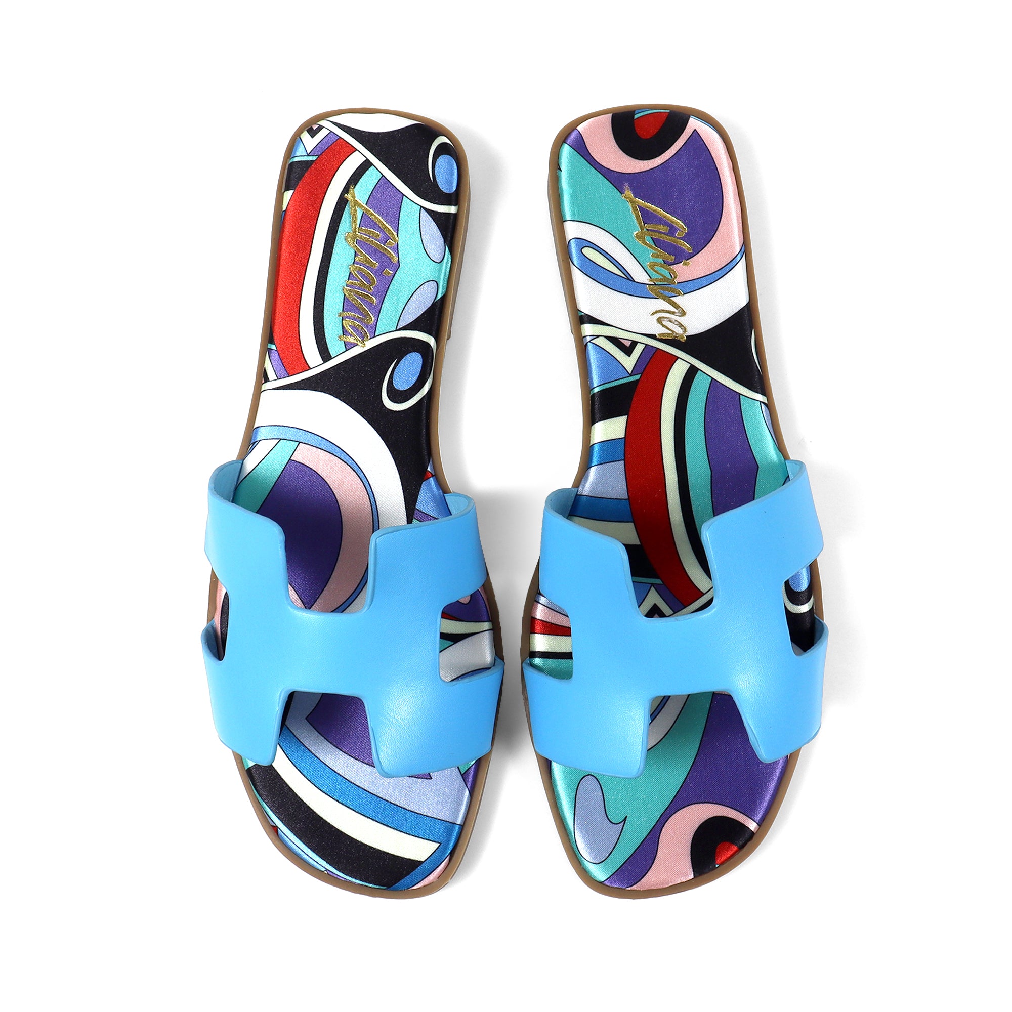 BESTIA-1D INSOLE PRINTING SANDAL BLUE
