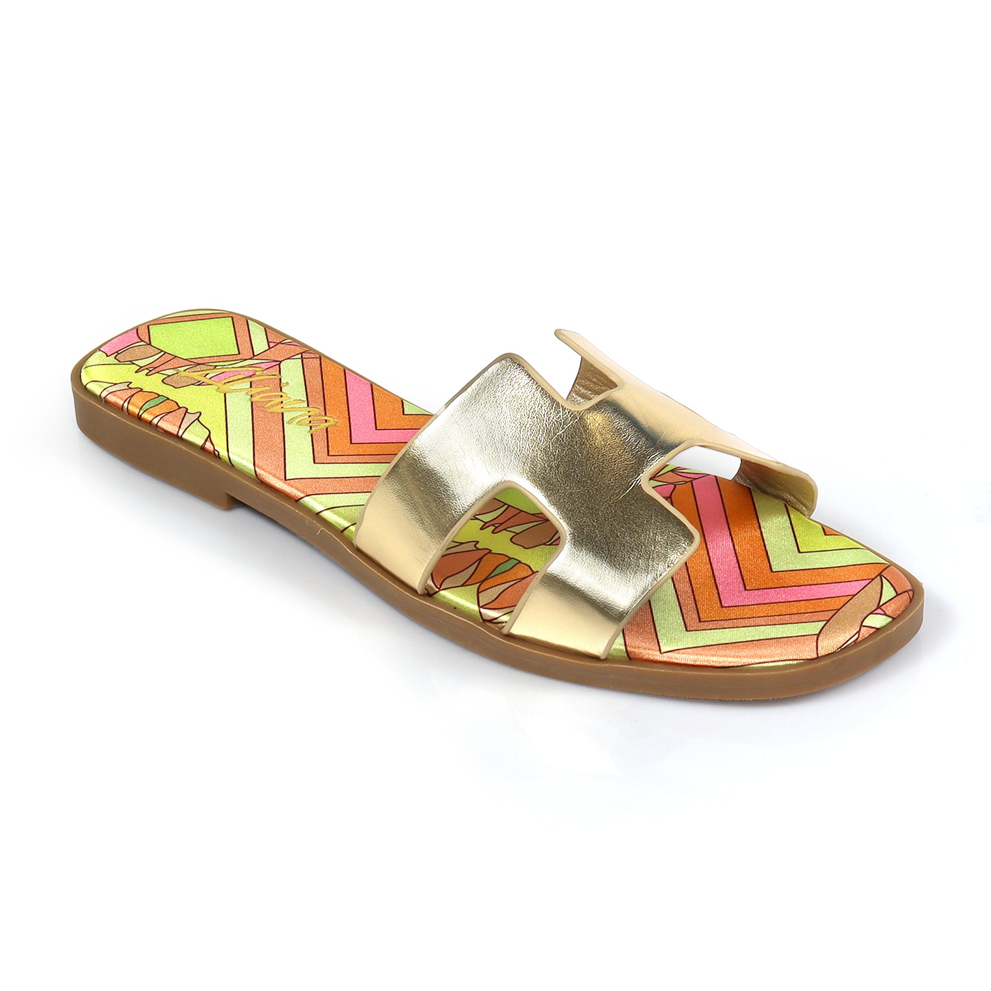 BESTIA-1D INSOLE PRINTING SANDAL GOLD