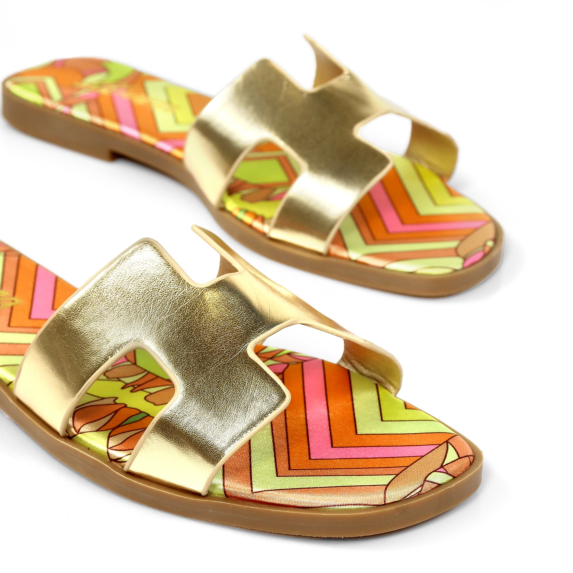BESTIA-1D INSOLE PRINTING SANDAL GOLD