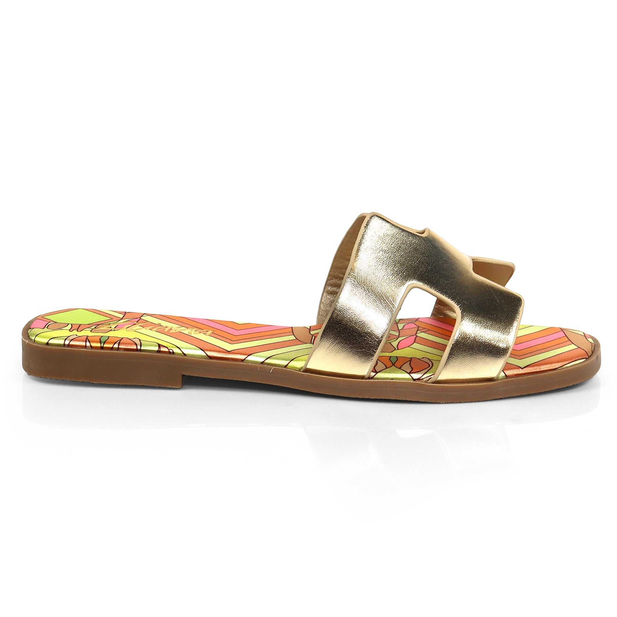 BESTIA-1D INSOLE PRINTING SANDAL GOLD