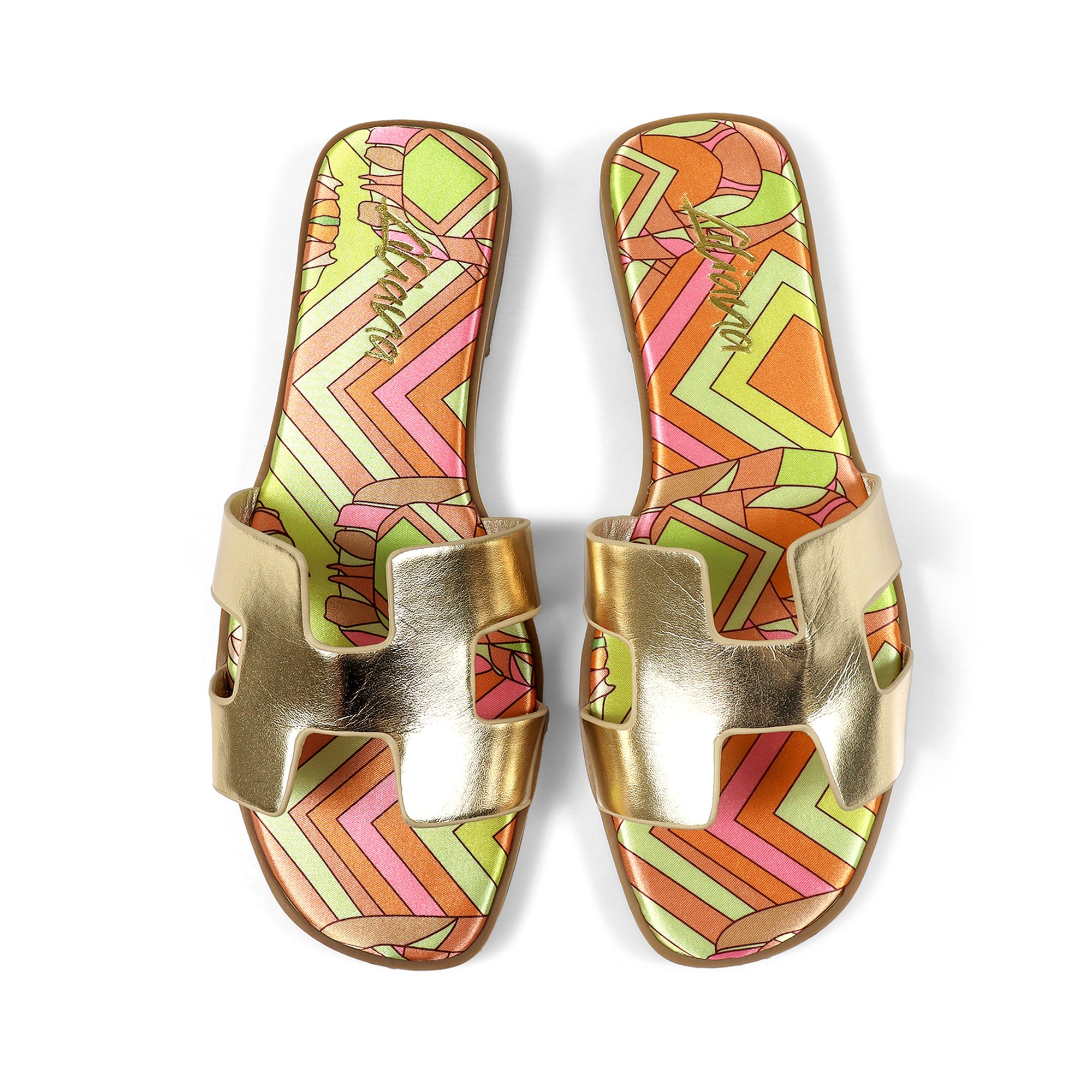 BESTIA-1D INSOLE PRINTING SANDAL GOLD