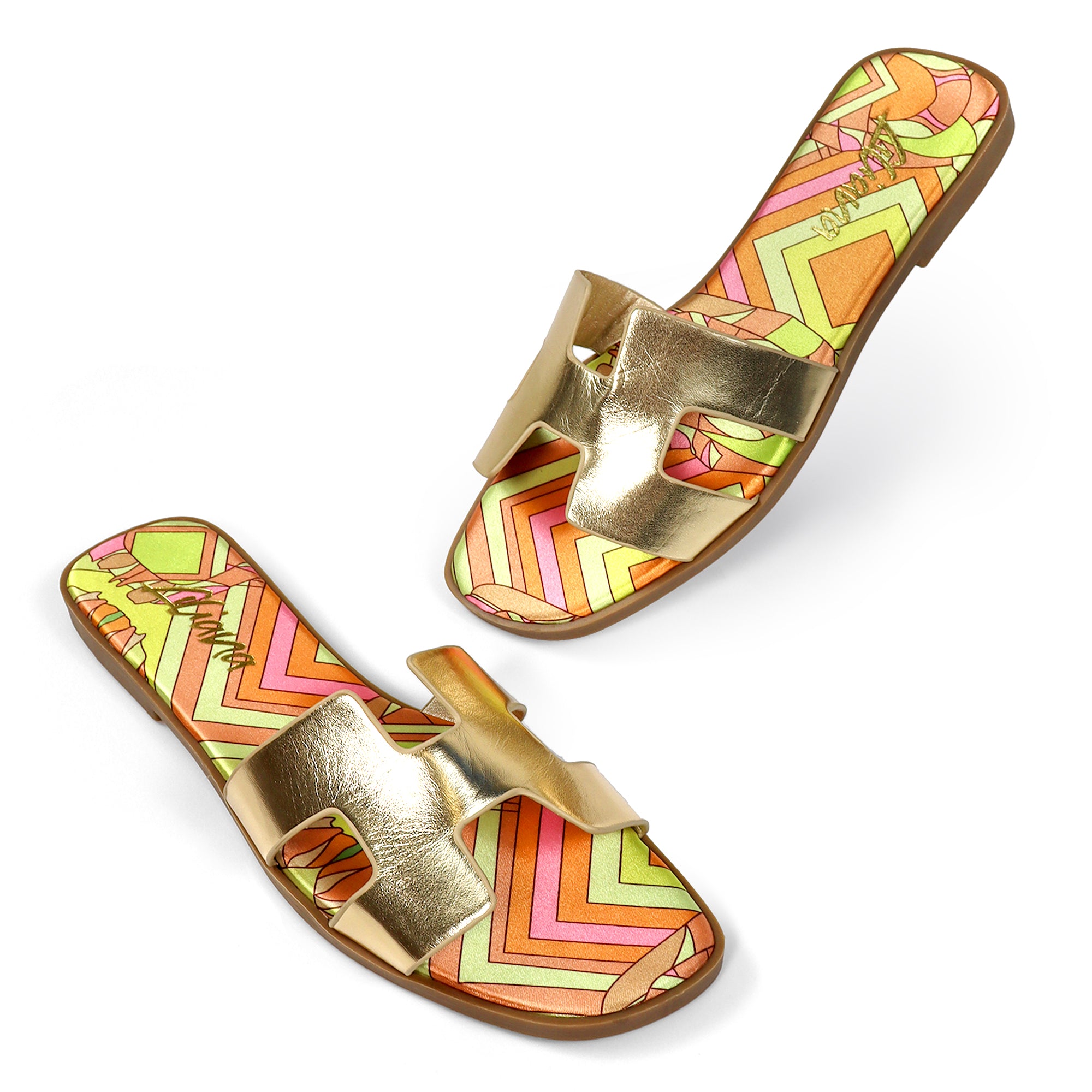BESTIA-1D INSOLE PRINTING SANDAL GOLD