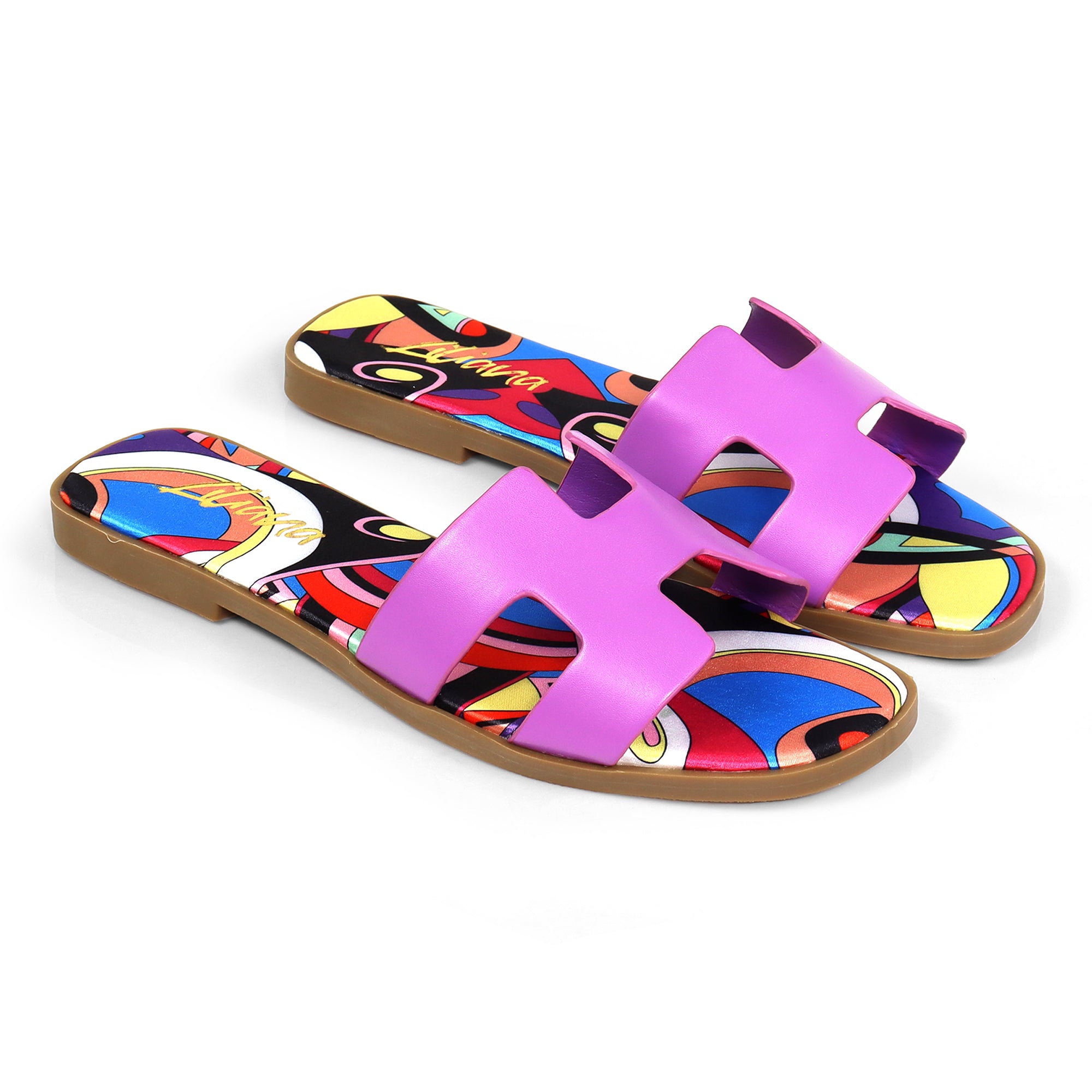 BESTIA-1D INSOLE PRINTING SANDAL PURPLE