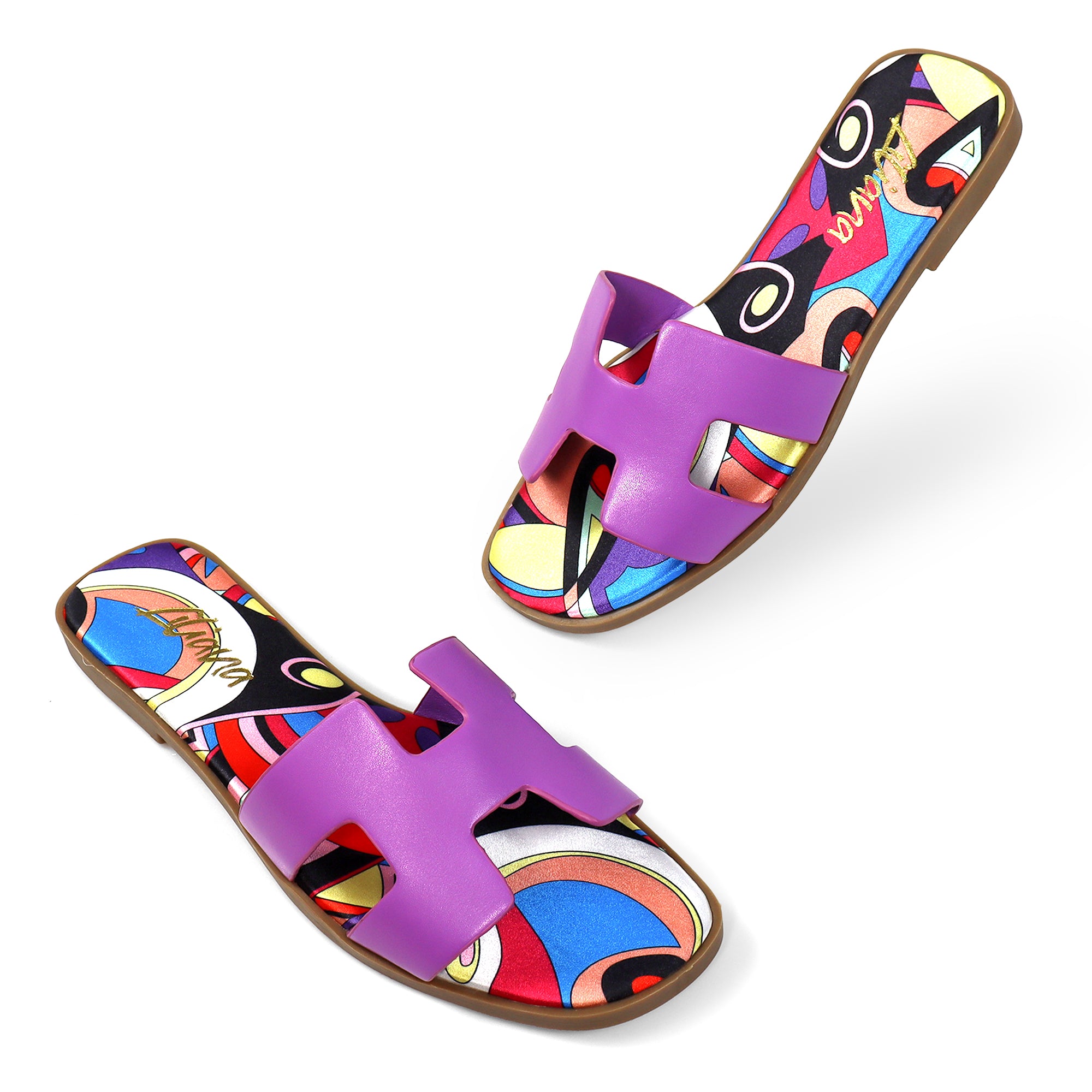 BESTIA-1D INSOLE PRINTING SANDAL PURPLE