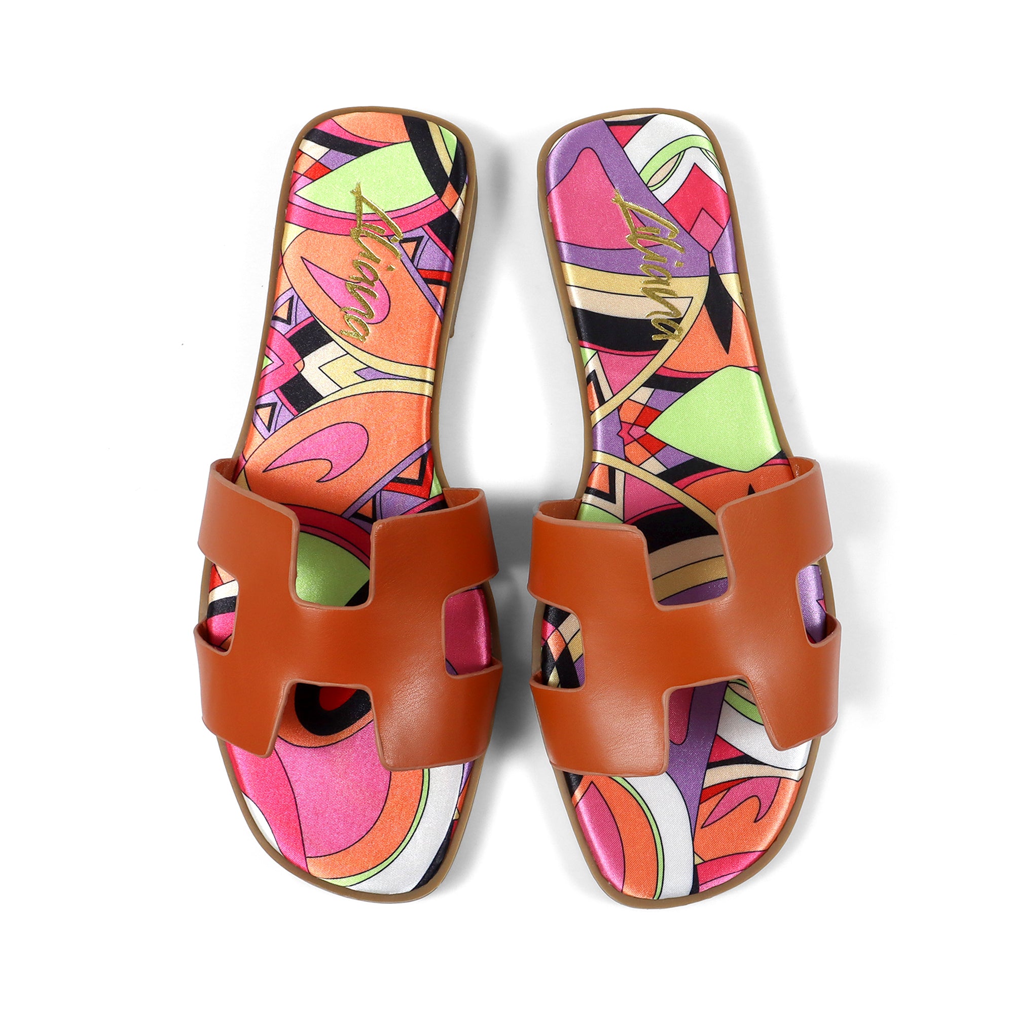 BESTIA-1D INSOLE PRINTING SANDAL TAN