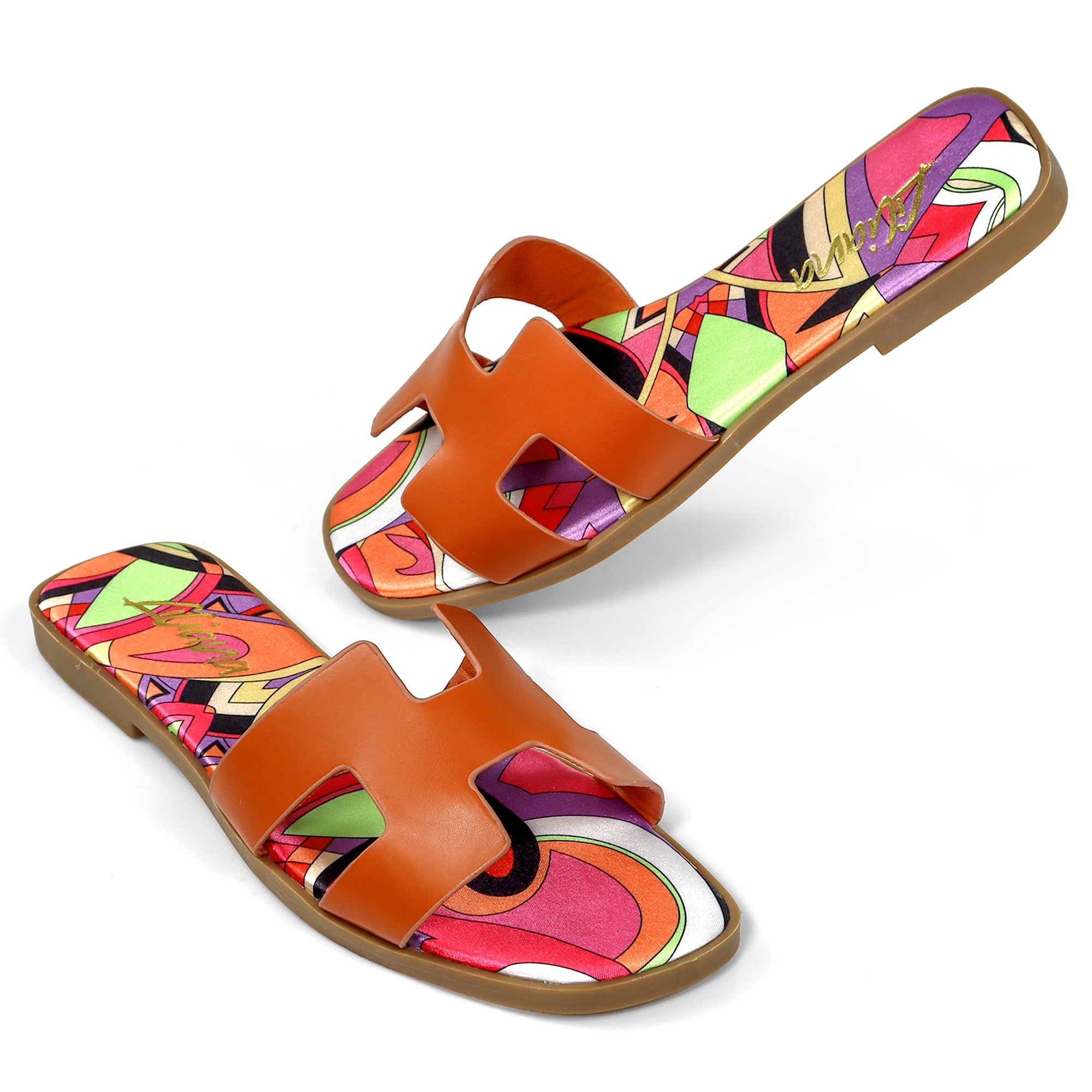 BESTIA-1D INSOLE PRINTING SANDAL TAN