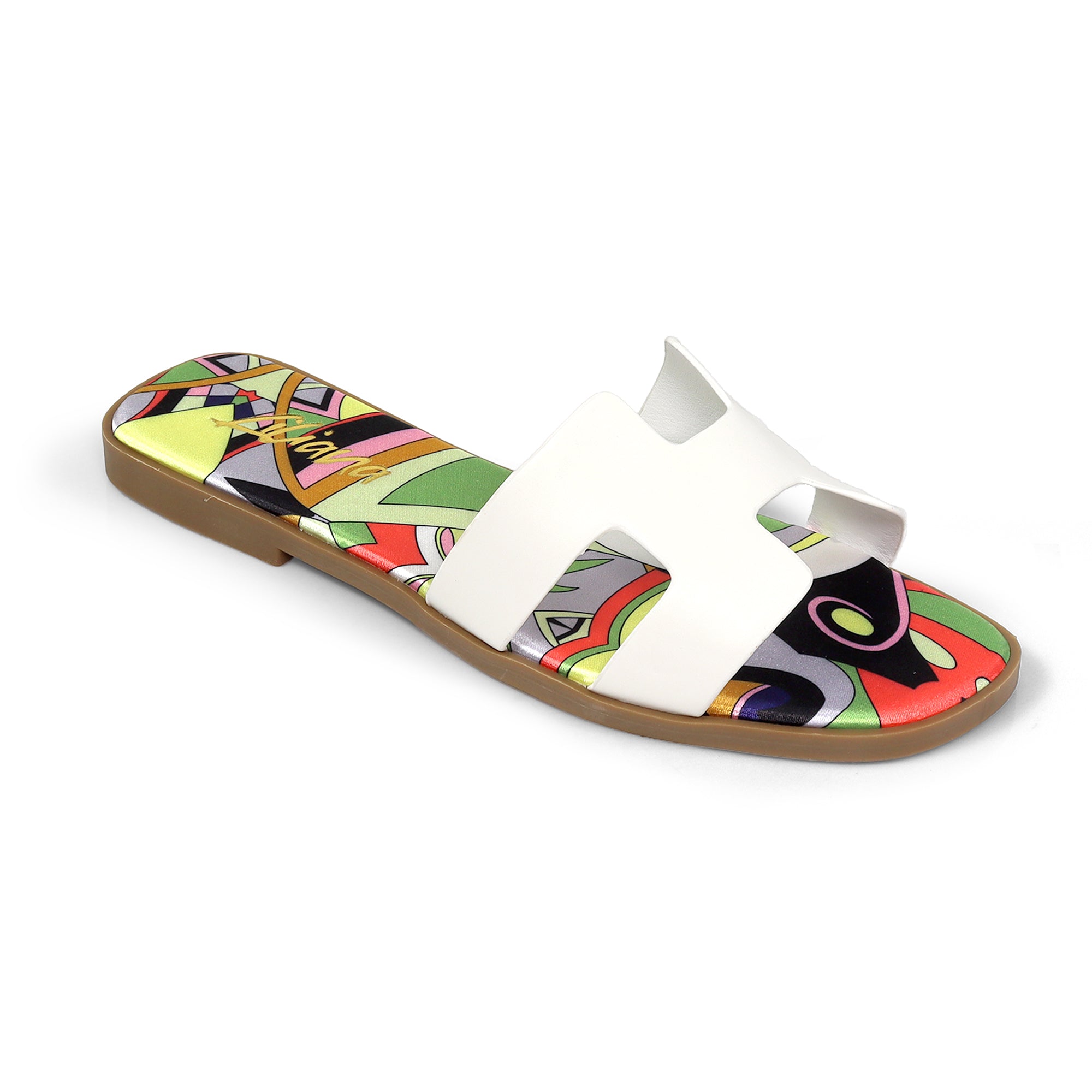 BESTIA-1D INSOLE PRINTING SANDAL WHITE