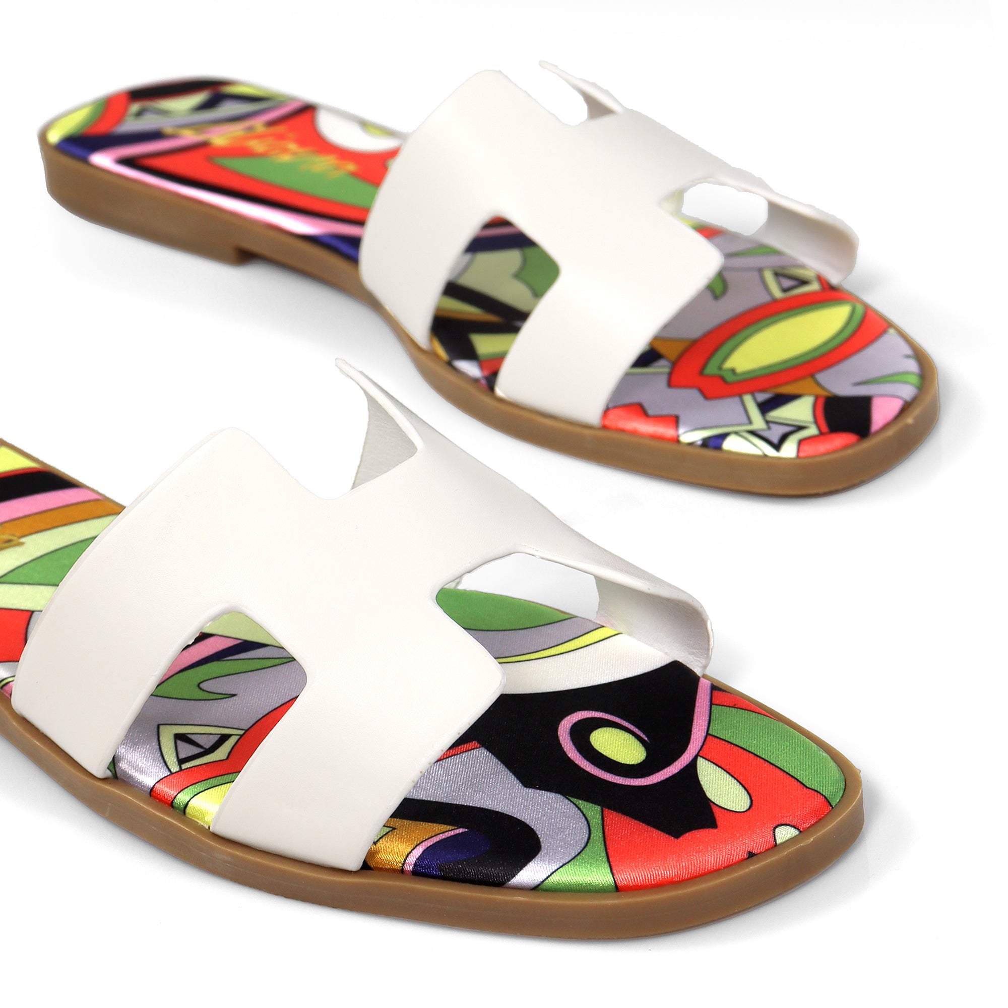 BESTIA-1D INSOLE PRINTING SANDAL WHITE
