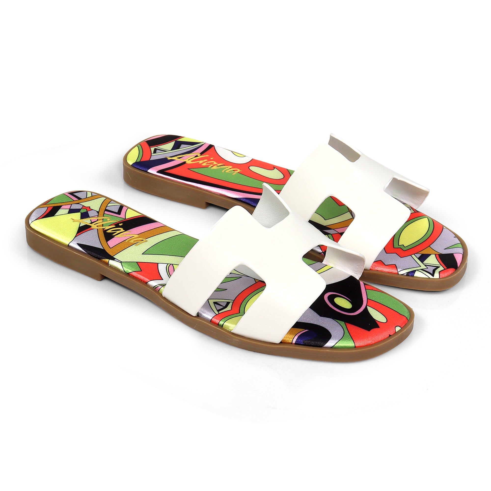 BESTIA-1D INSOLE PRINTING SANDAL WHITE