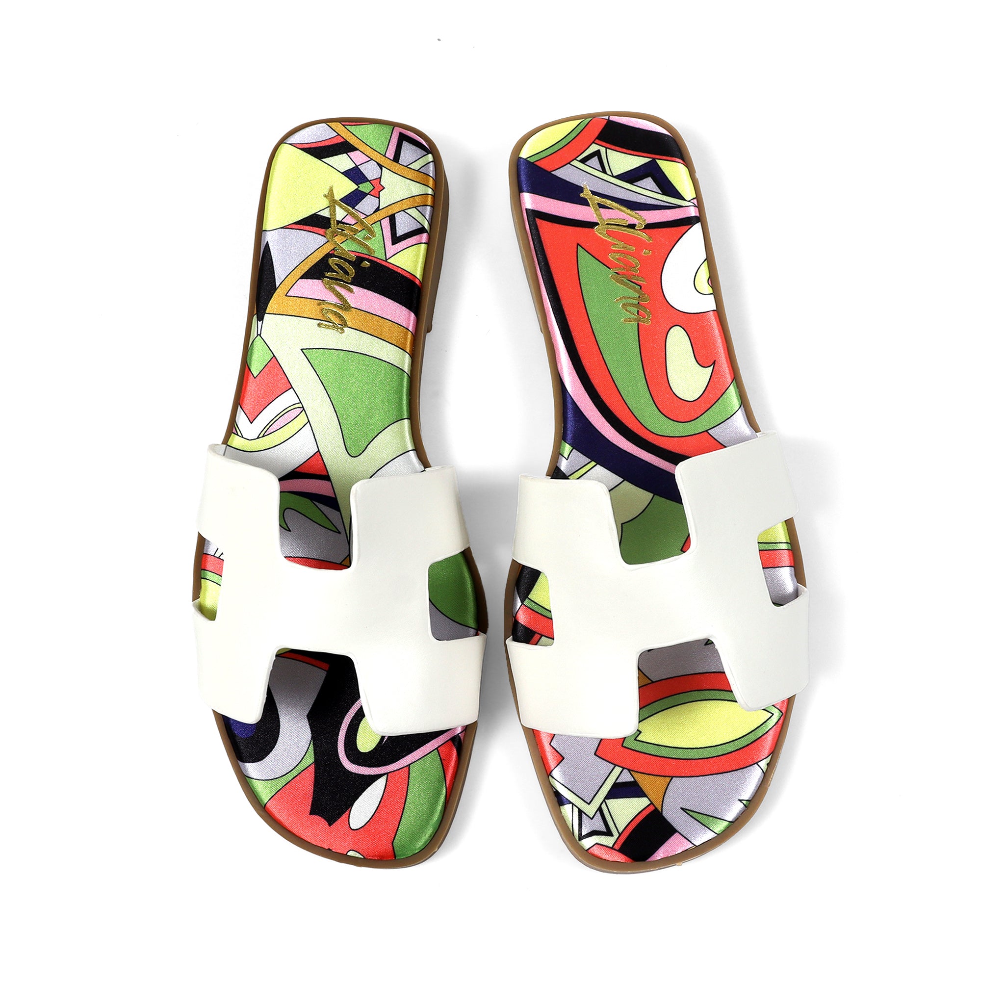 BESTIA-1D INSOLE PRINTING SANDAL WHITE