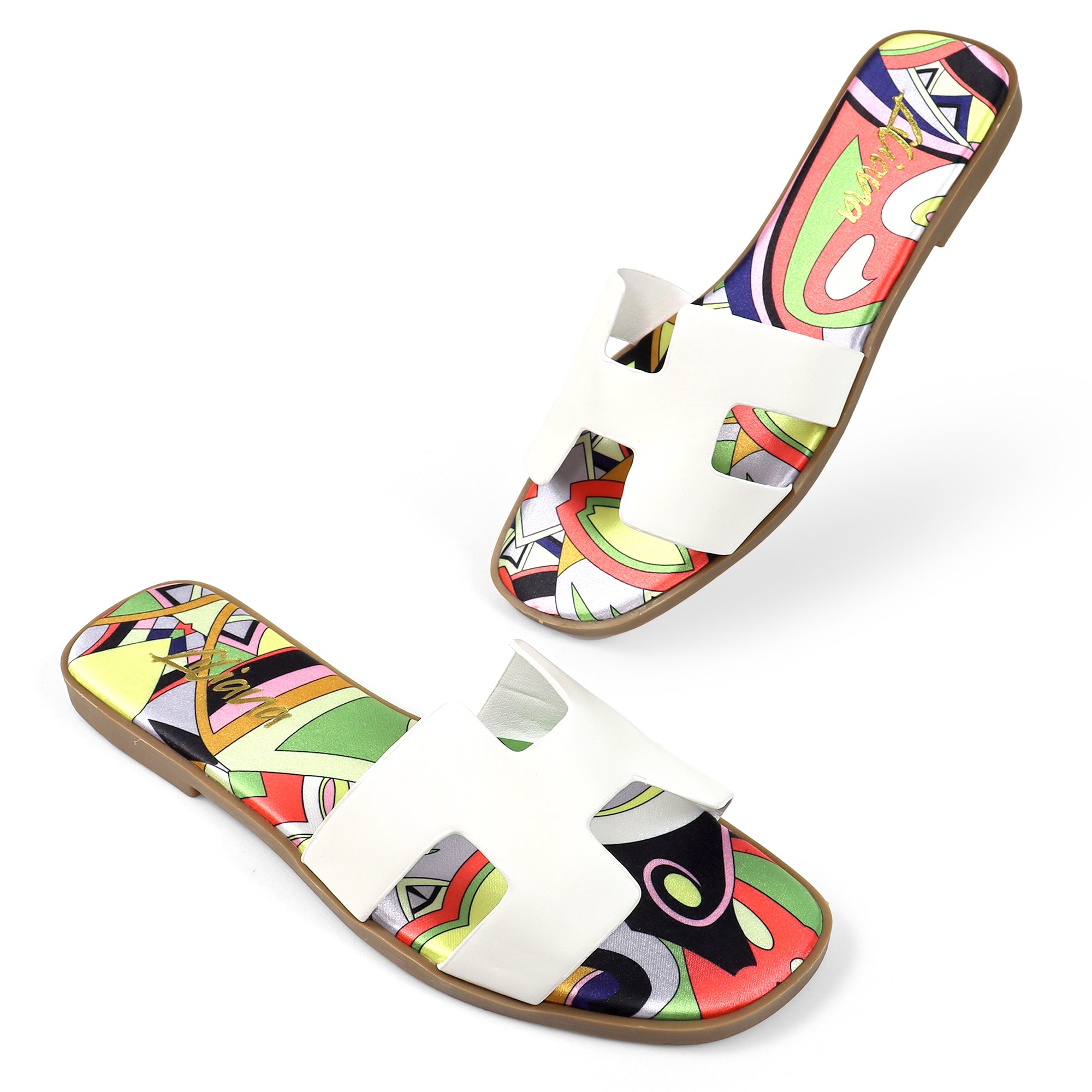 BESTIA-1D INSOLE PRINTING SANDAL WHITE