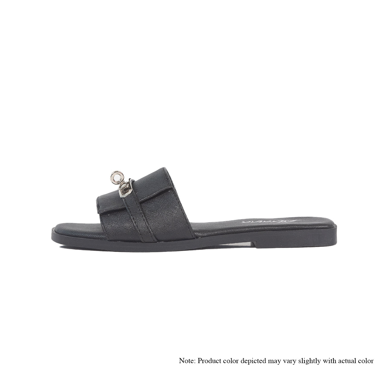 BESTIA-7 FLAT SANDAL BUCKLE-BLACK