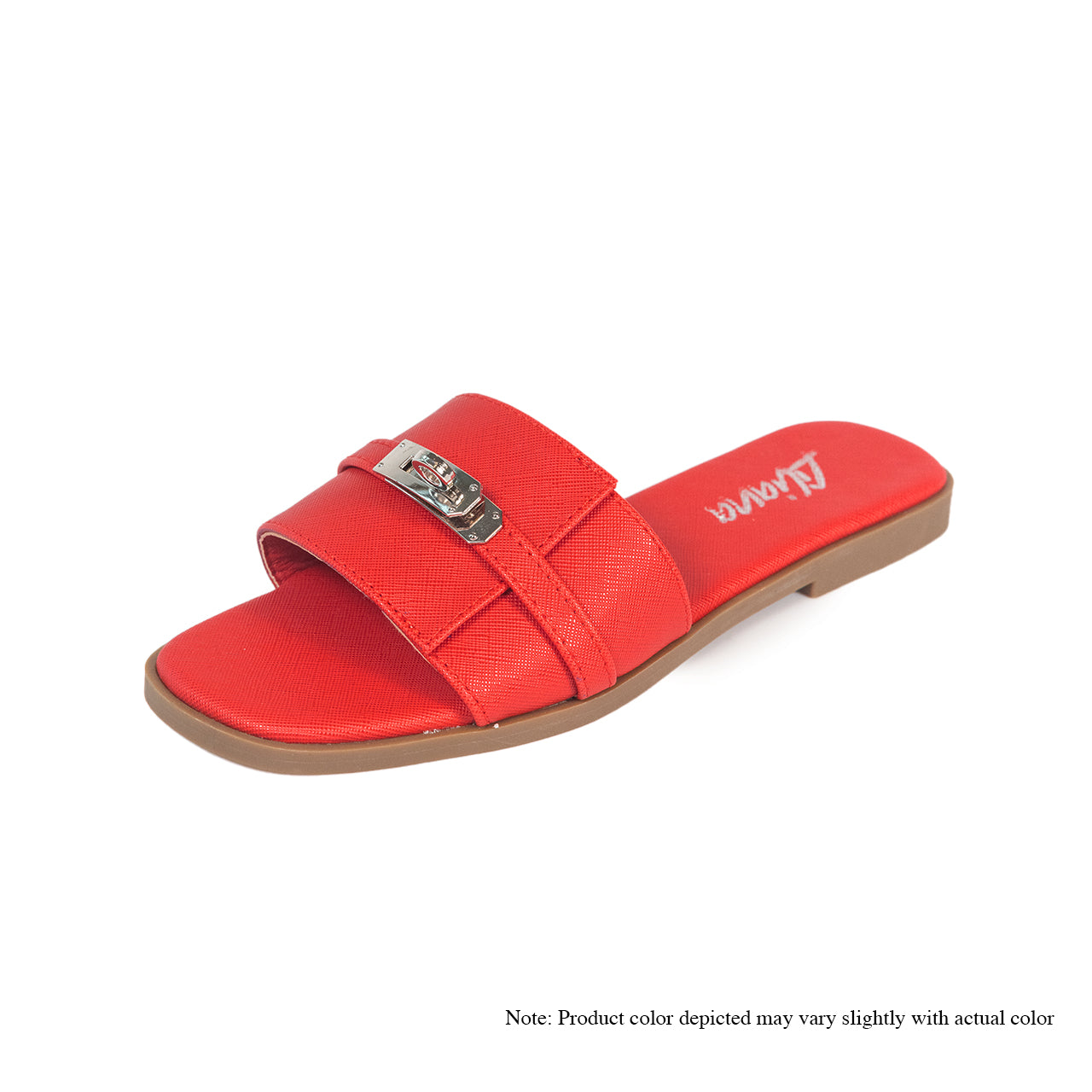 BESTIA-7 FLAT SANDAL BUCKLE-RED