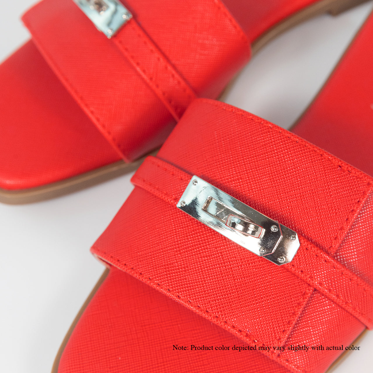 BESTIA-7 FLAT SANDAL BUCKLE-RED