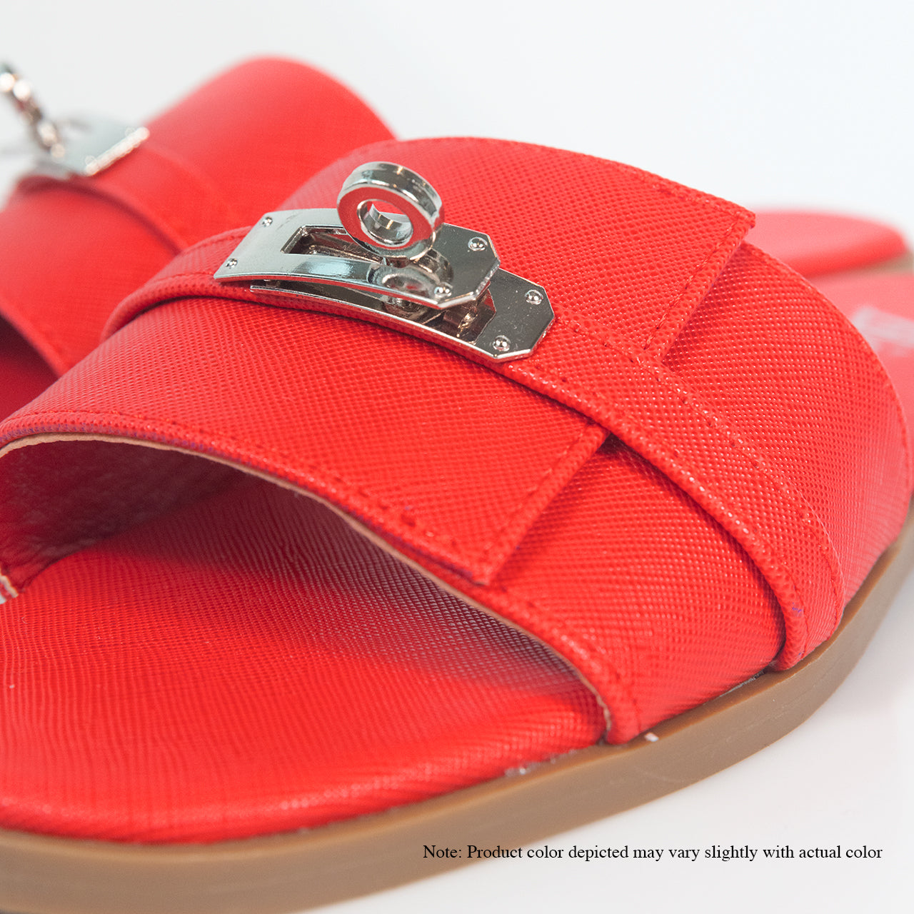 BESTIA-7 FLAT SANDAL BUCKLE-RED