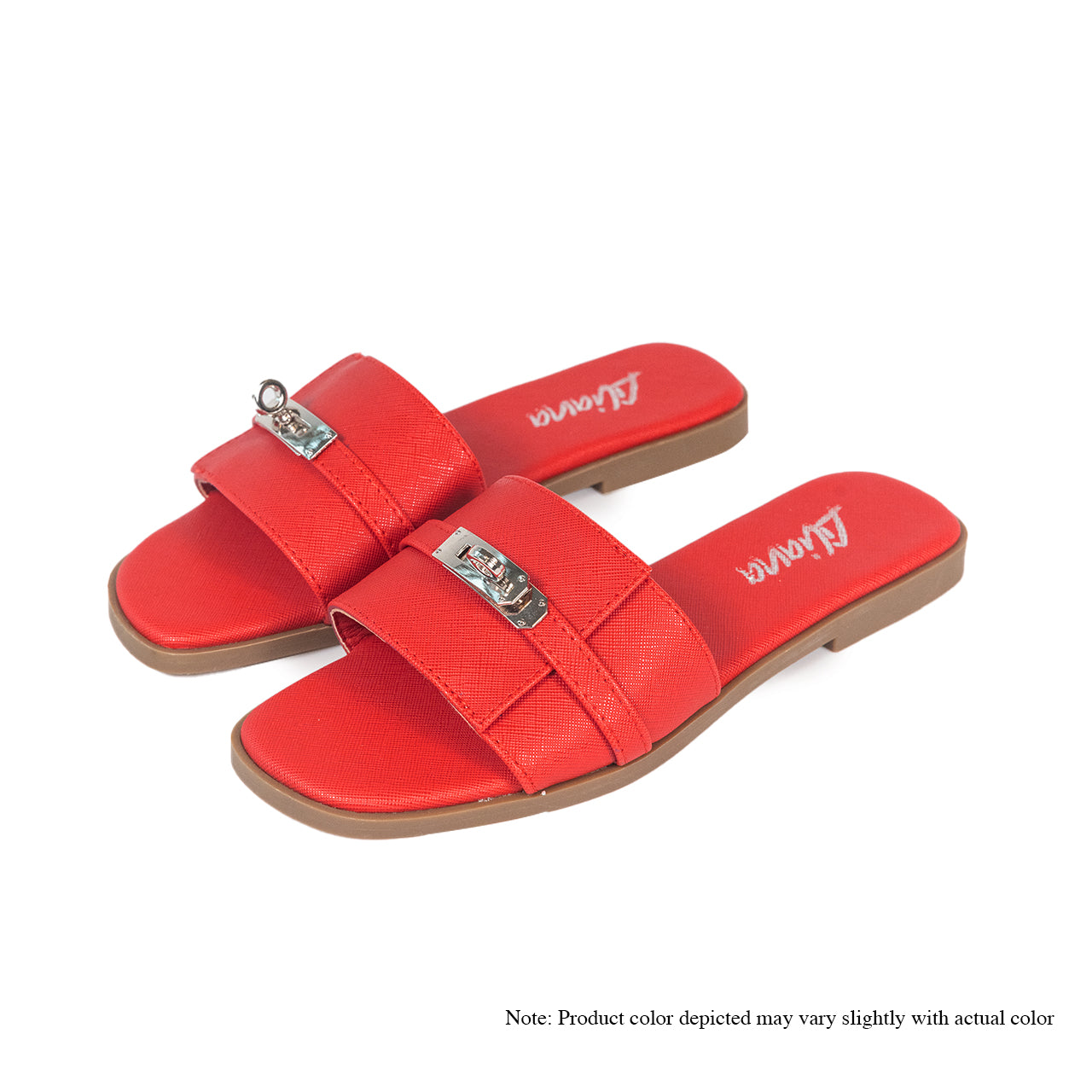 BESTIA-7 FLAT SANDAL BUCKLE-RED
