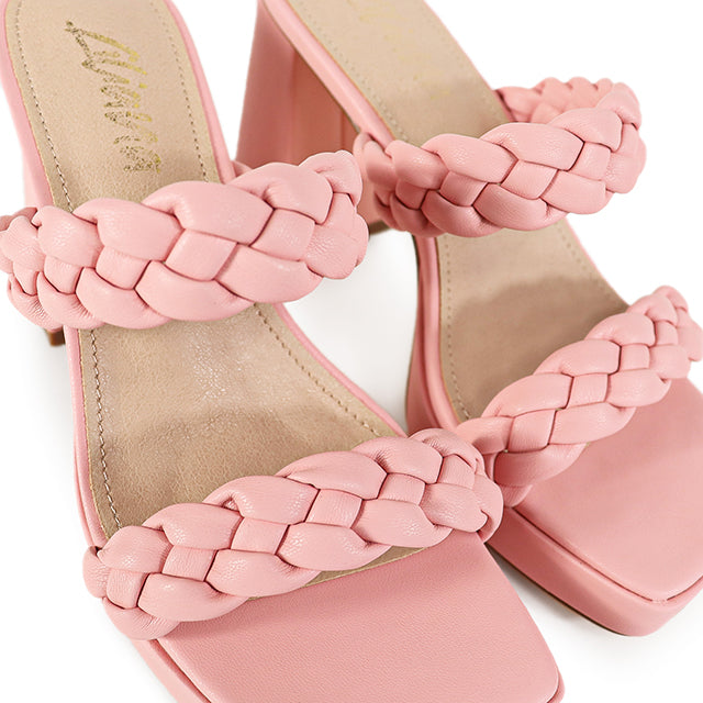 BETRIX-1 BRAIDED WITH CHUNCKY HEEL-BLUSH