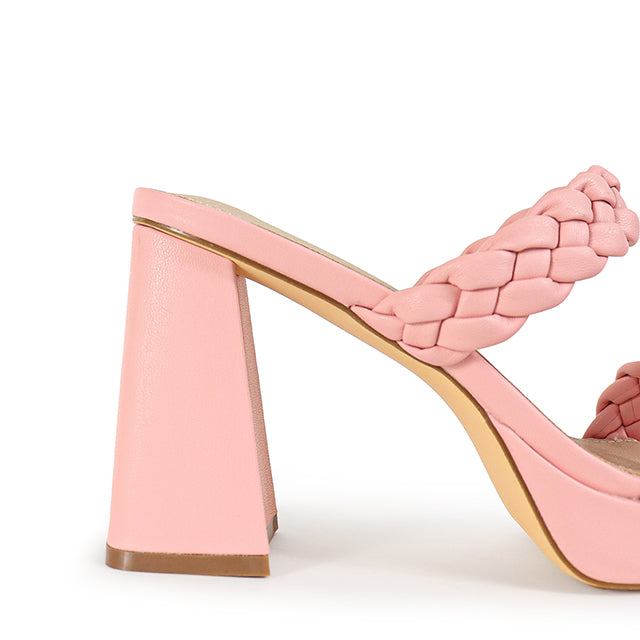 BETRIX-1 BRAIDED WITH CHUNCKY HEEL-BLUSH