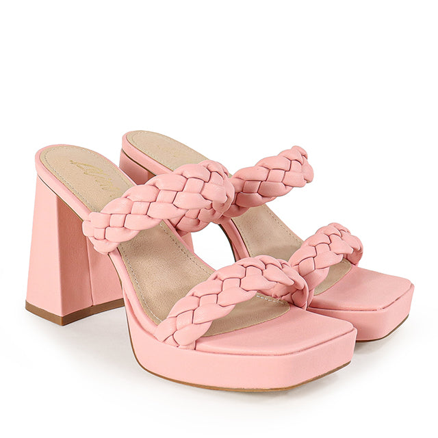 BETRIX-1 BRAIDED WITH CHUNCKY HEEL-BLUSH