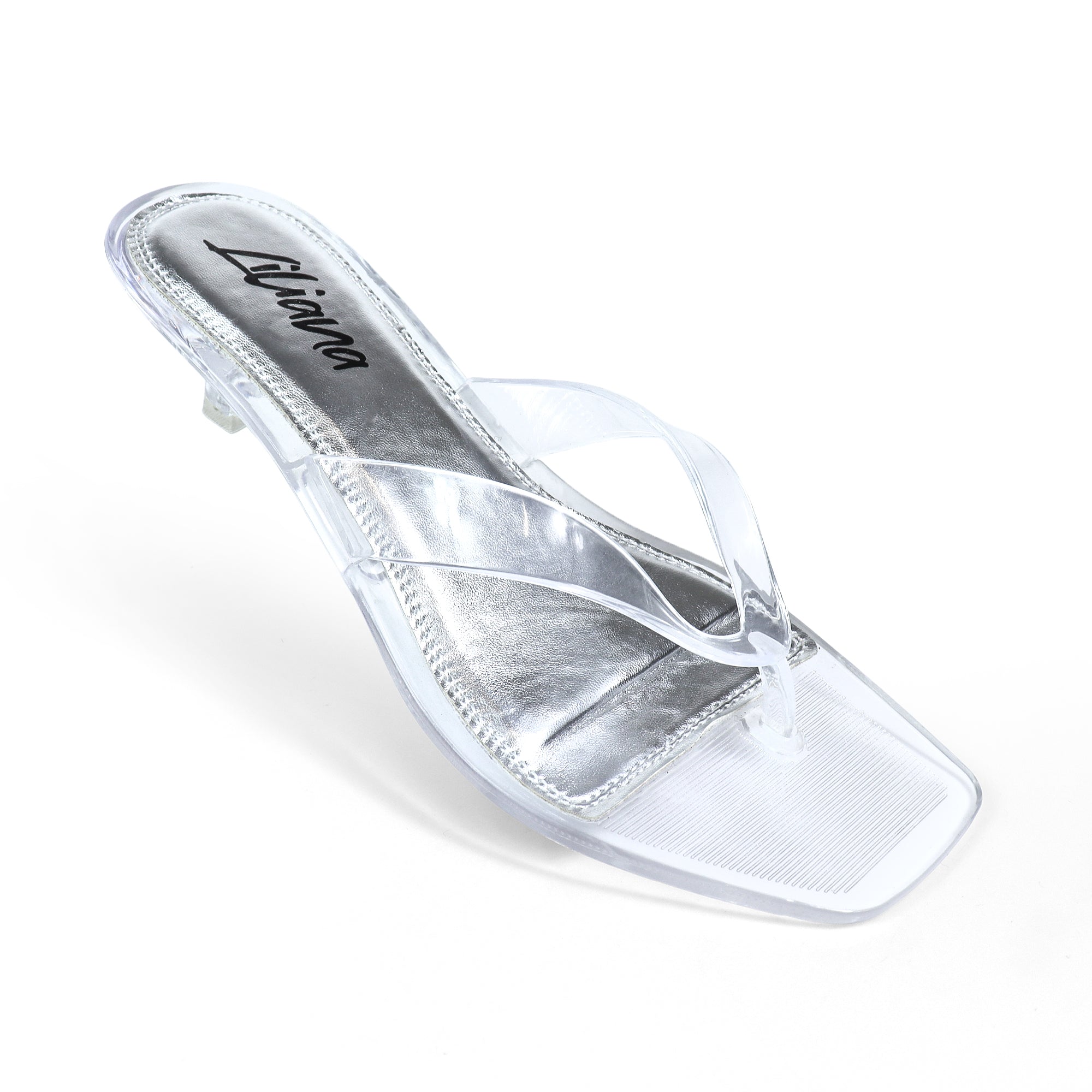 BETTANI-1 JELLI THOUNG KITTEN HEEL CLEAR