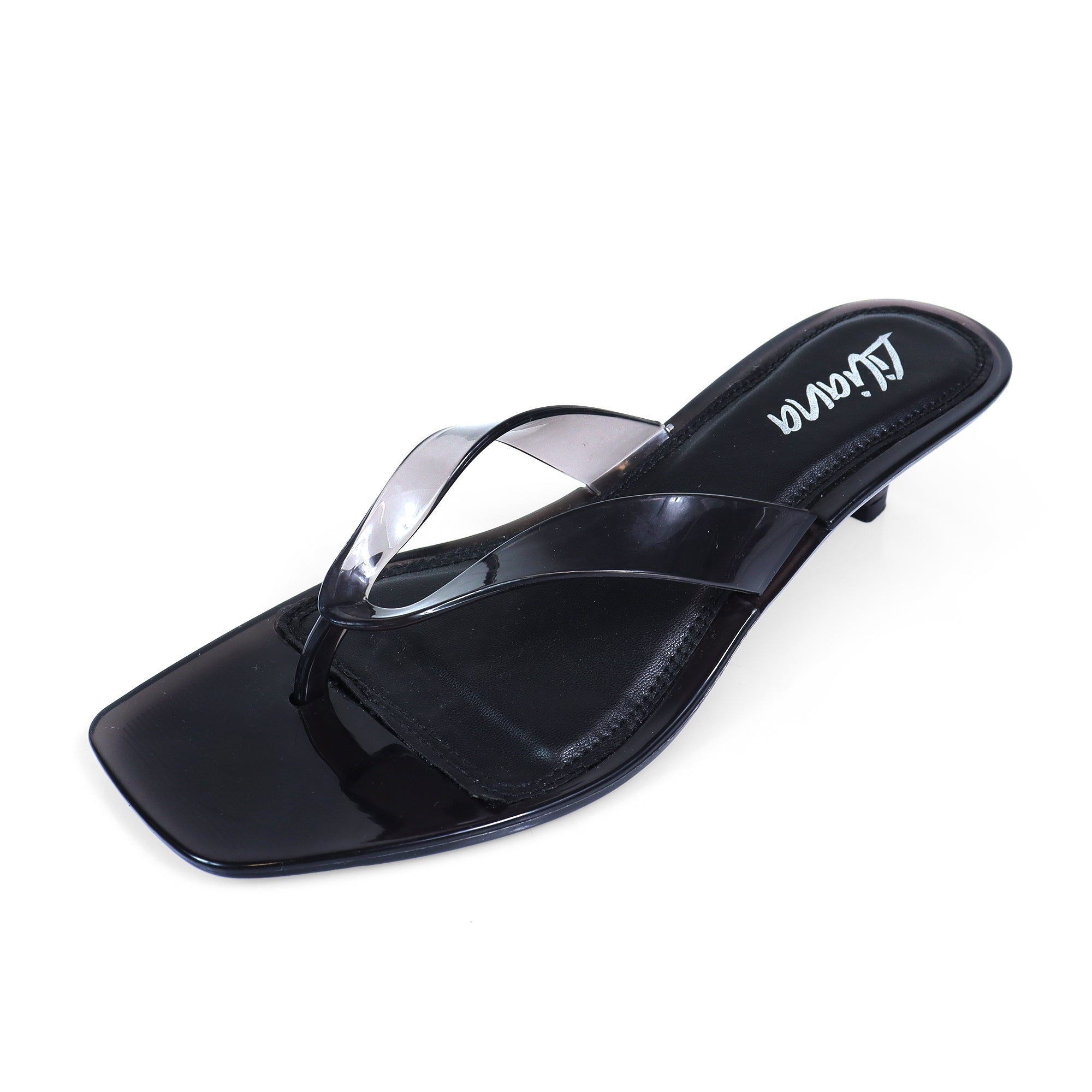 BETTANI-1 JELLI THOUNG KITTEN HEEL BLACK