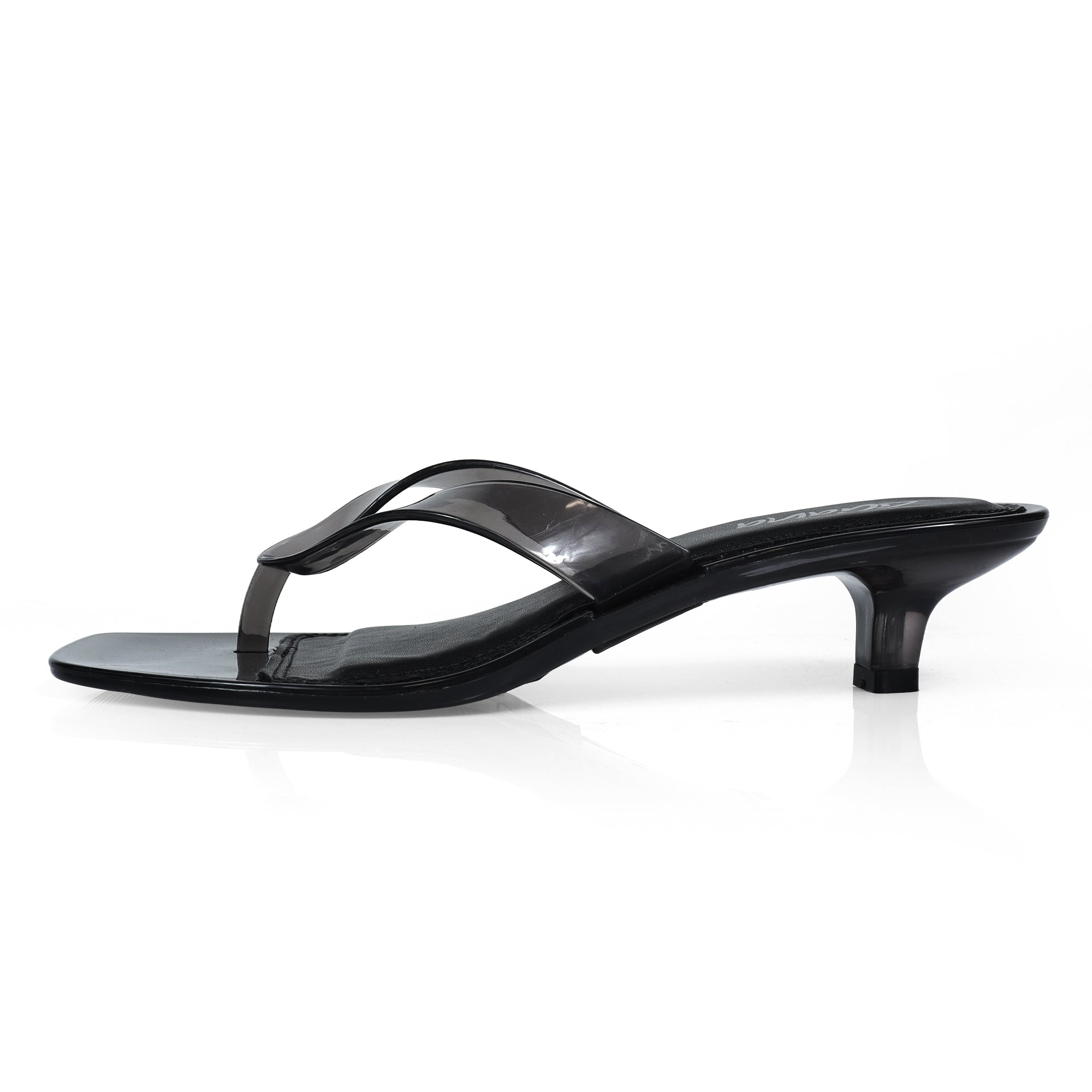 BETTANI-1 JELLI THOUNG KITTEN HEEL BLACK