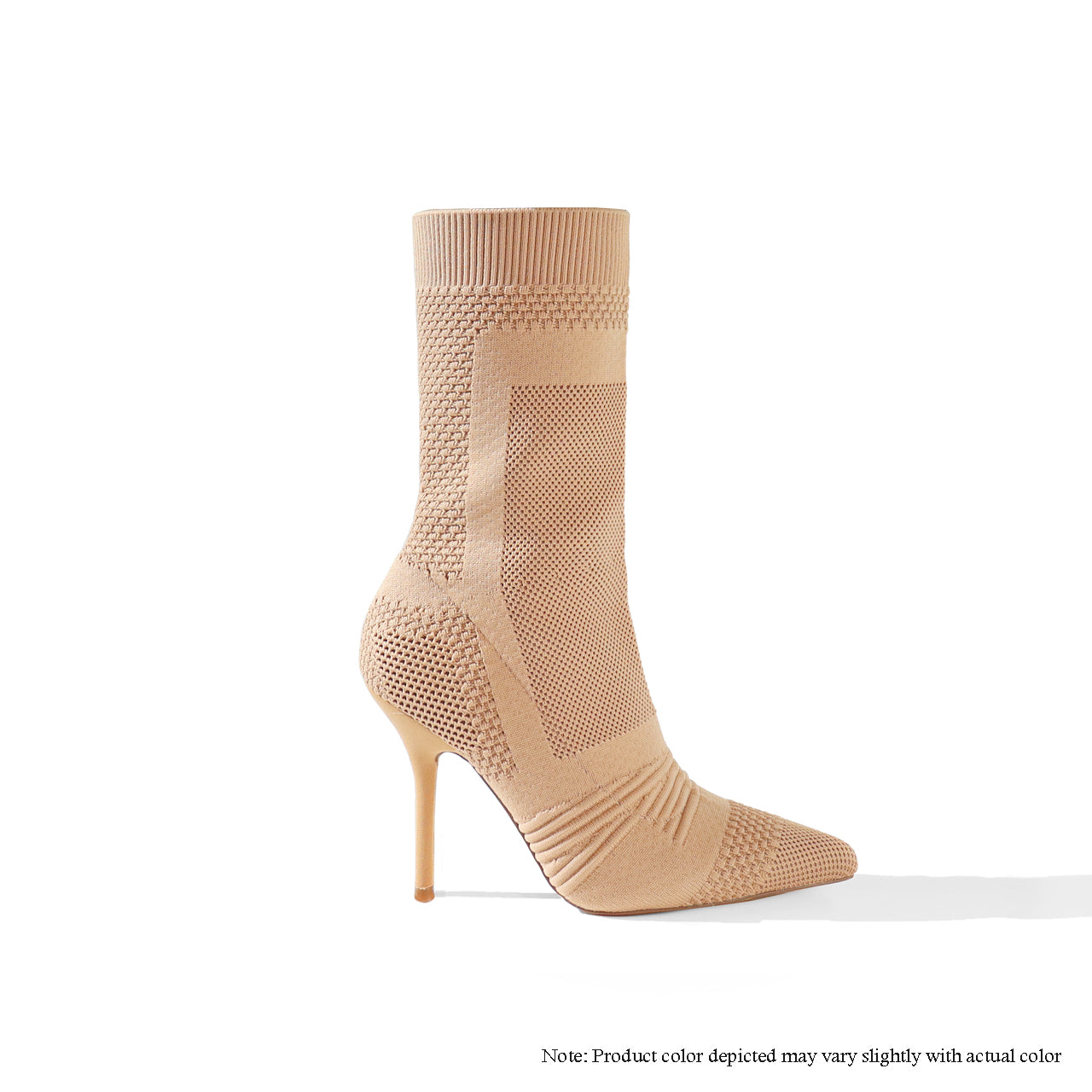 BEXIE-20 PATTERNED KNITTED BOOTIE - CAMEL