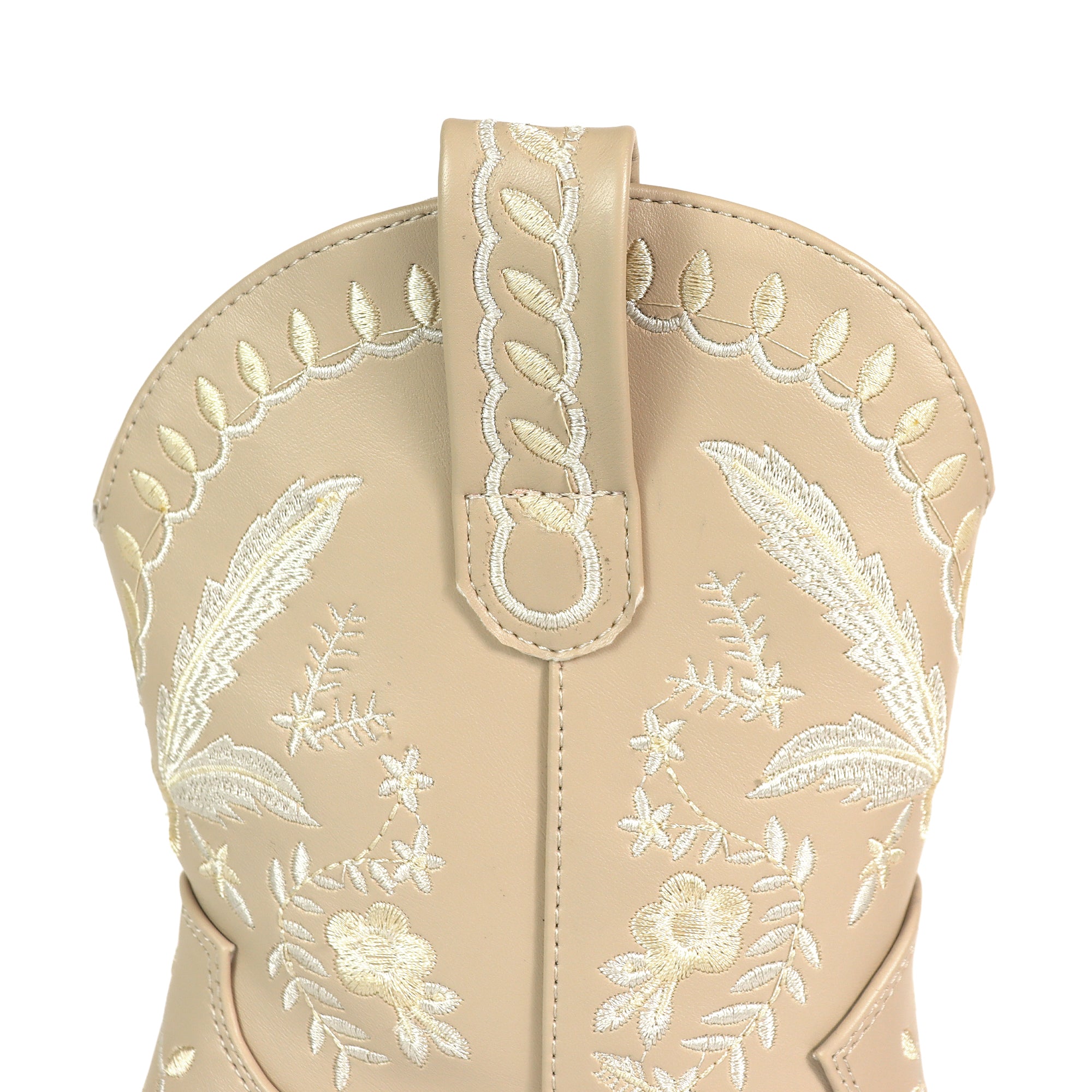 BLAZE-1 EMBBROIDERY COWBOY BOOTIE BEIGE