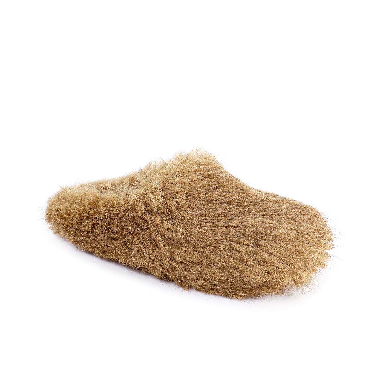 BOSA-3 FAUX FUR CLOSED TOE SLIDE NATURAL