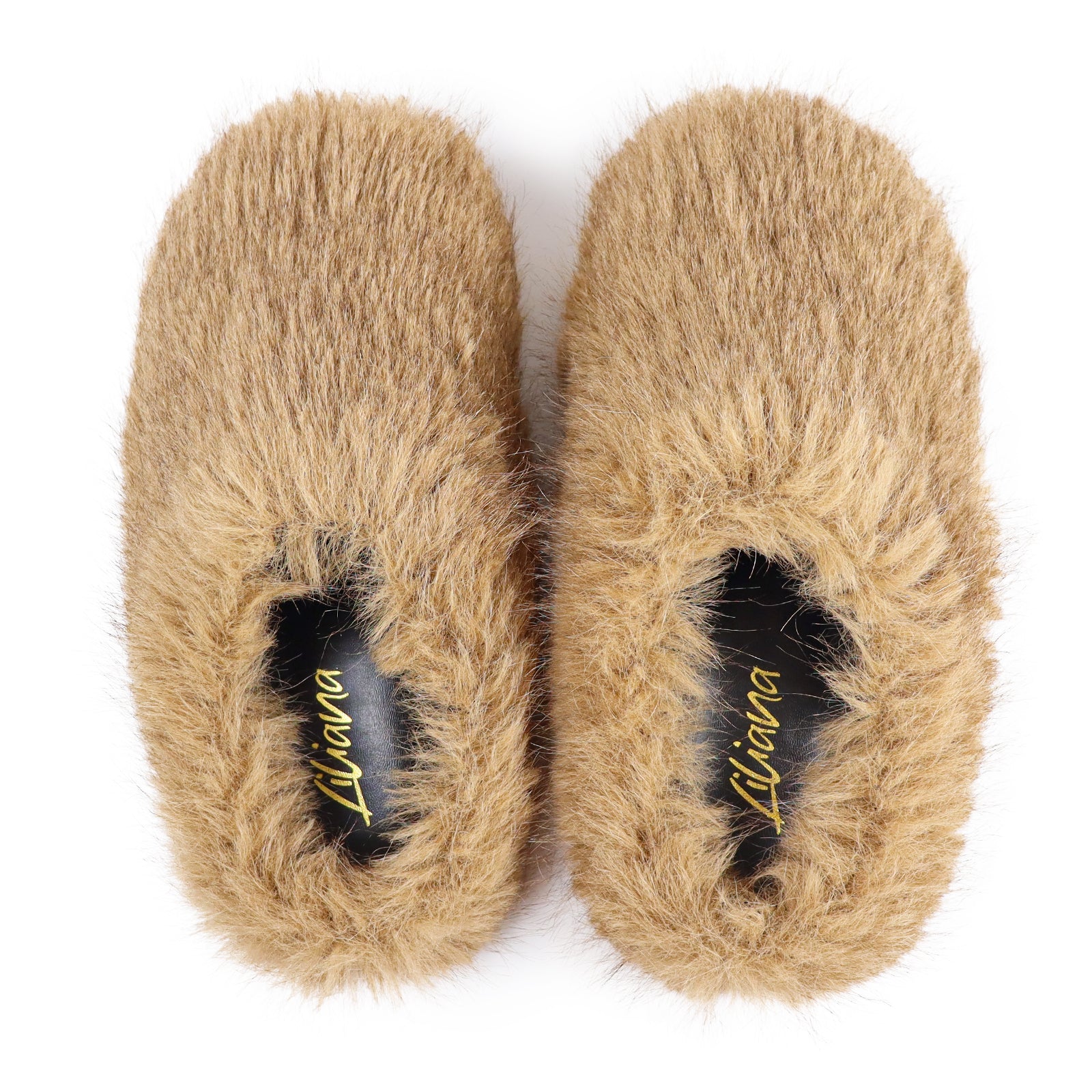 BOSA-3 FAUX FUR CLOSED TOE SLIDE NATURAL