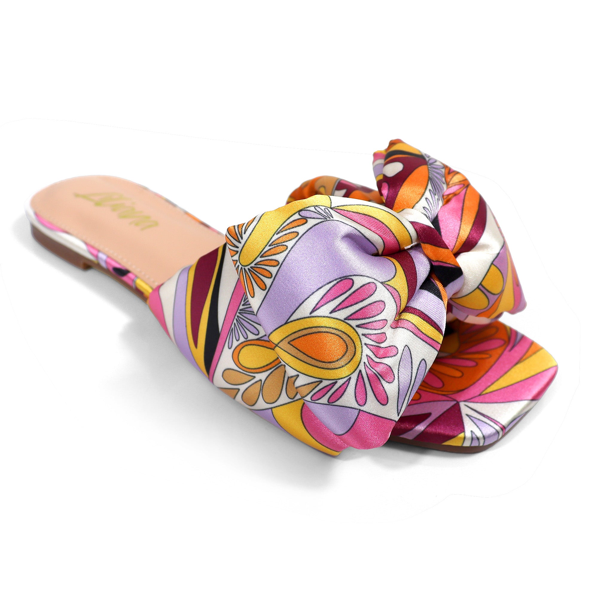 BREEZY-6 OVERSIZED PADDED BOW SANDAL FUCHSIA