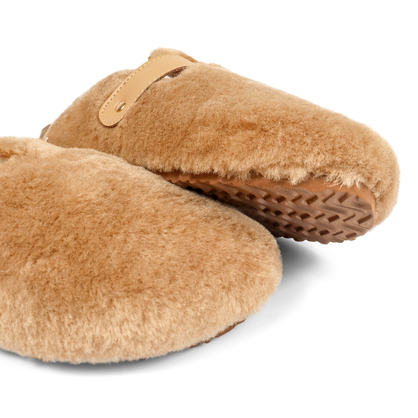 CAMILE-3 FUR BOSTON SOFT FOOTBED CLOGS TEDDY
