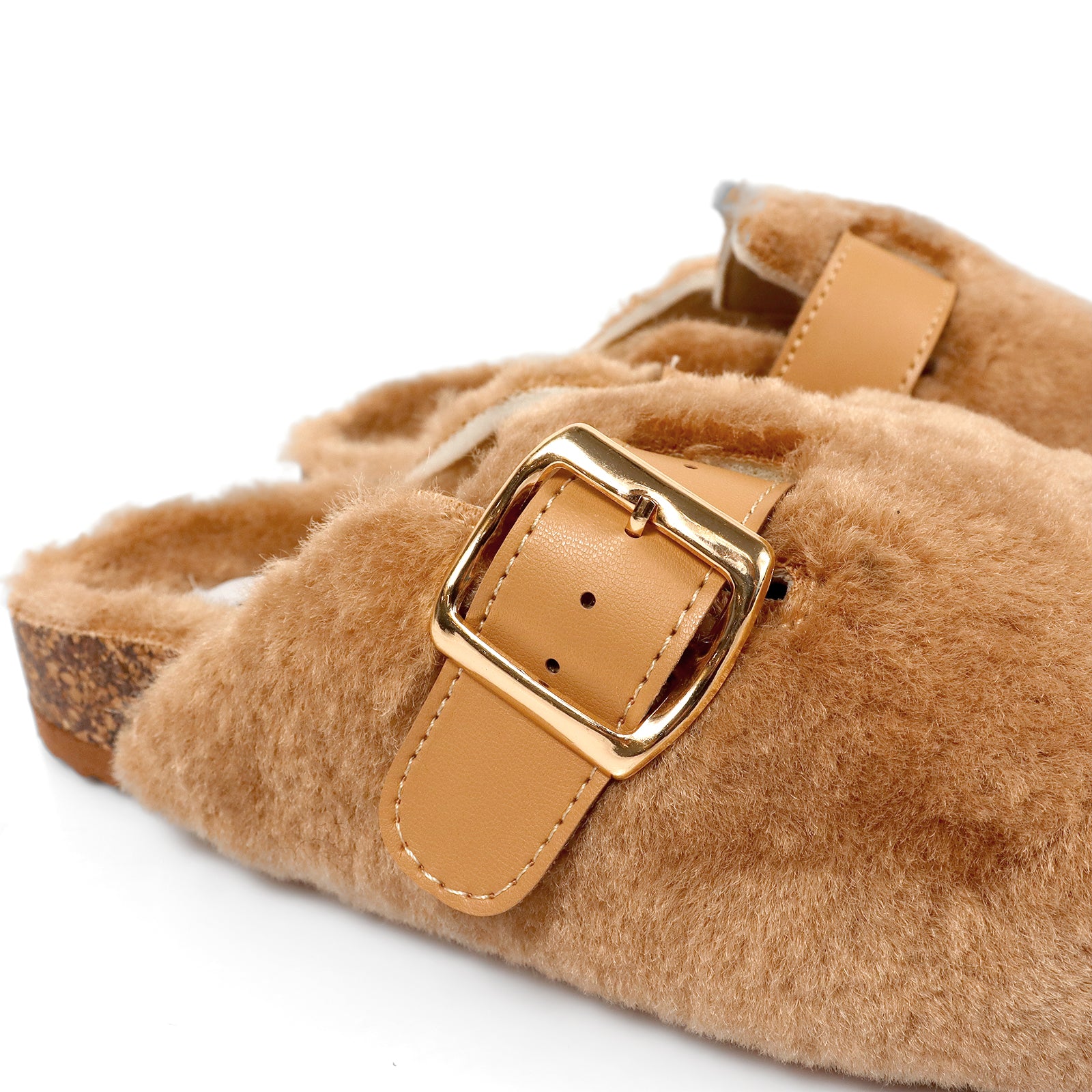 CAMILE-3 FUR BOSTON SOFT FOOTBED CLOGS TEDDY