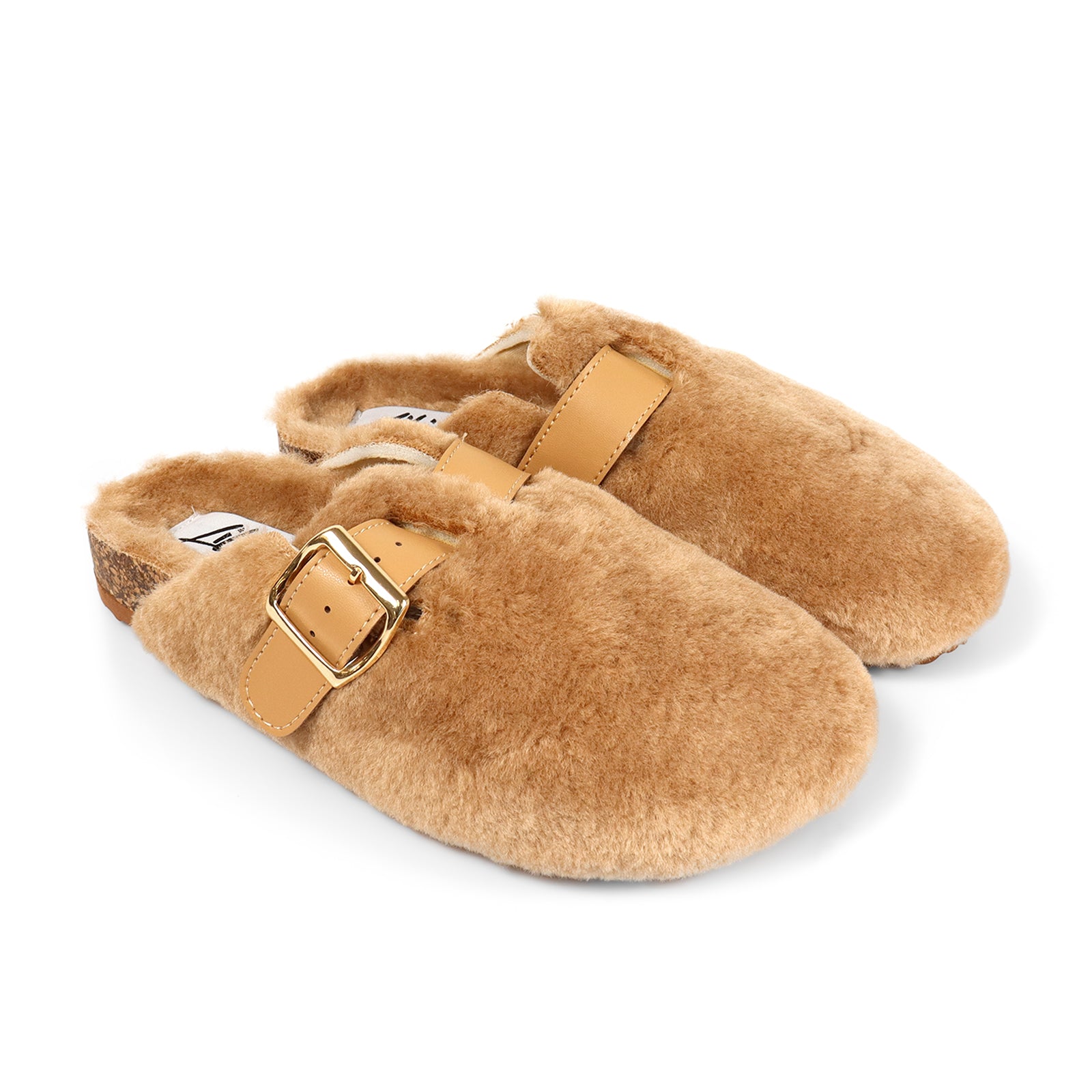 CAMILE-3 FUR BOSTON SOFT FOOTBED CLOGS TEDDY