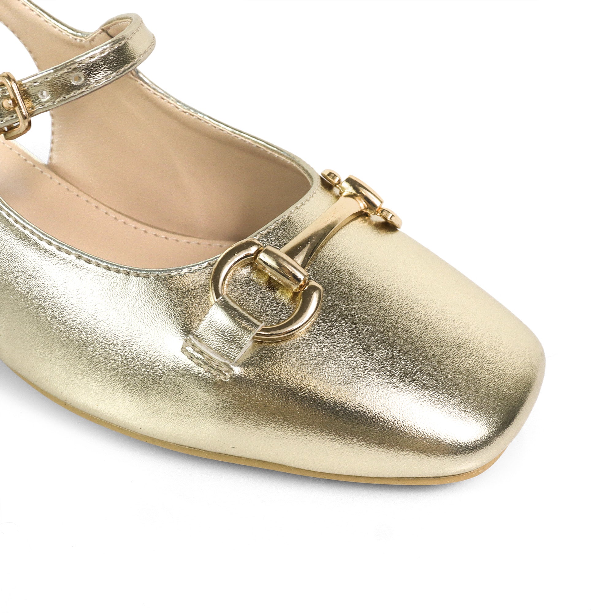 CANAAN-1 HORSEBIT SLINGBACK PUMP GOLD