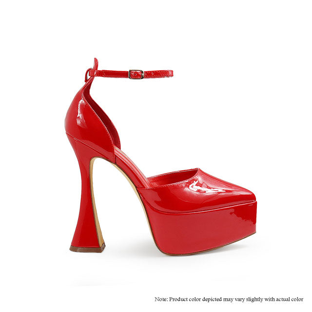 CANNA-1 HIGH PLATFORM POINTED PUMP - RED